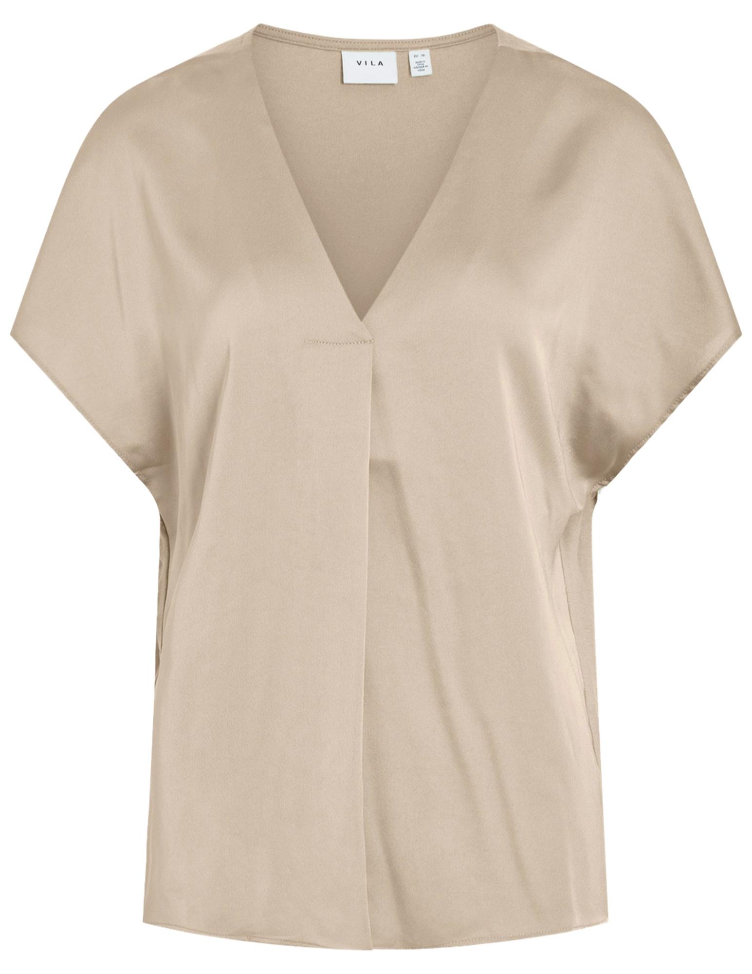 Vila T-shirt Ellette 14089239 Beige