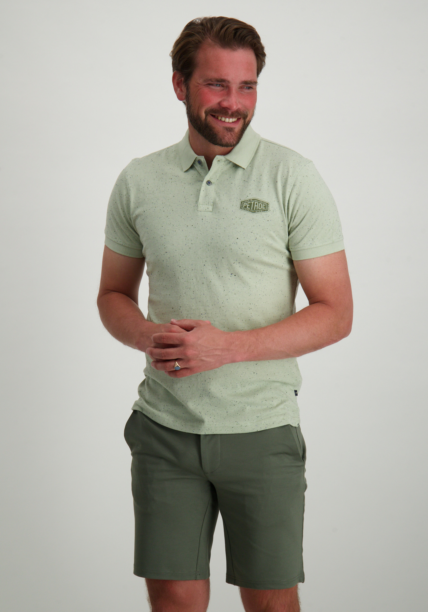 Petrol Polo met logo M-1050-POL903 Licht groen