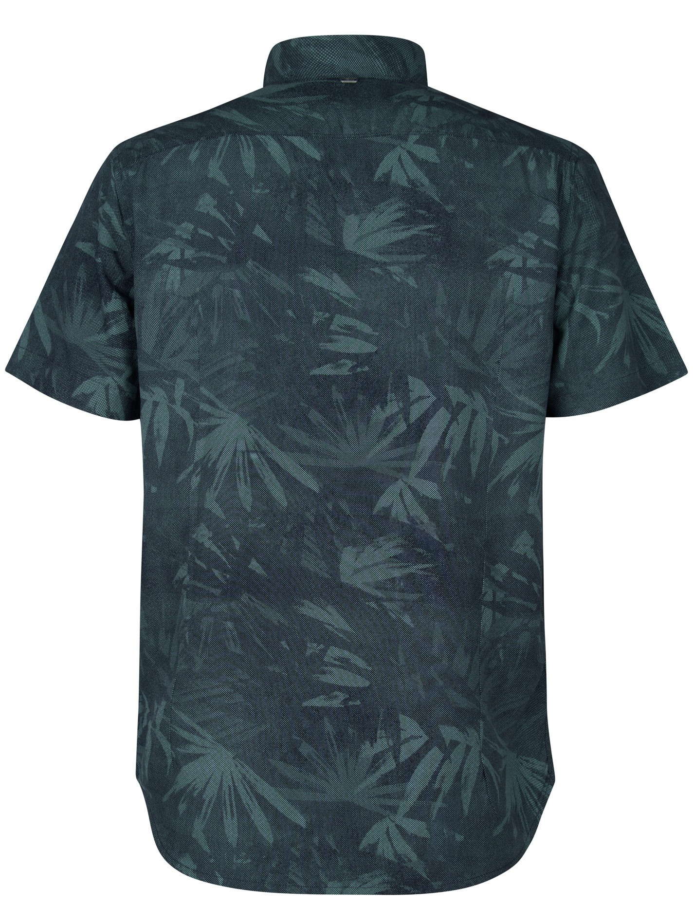 Petrol Overhemd met print M-1050-SIS435 Petrol