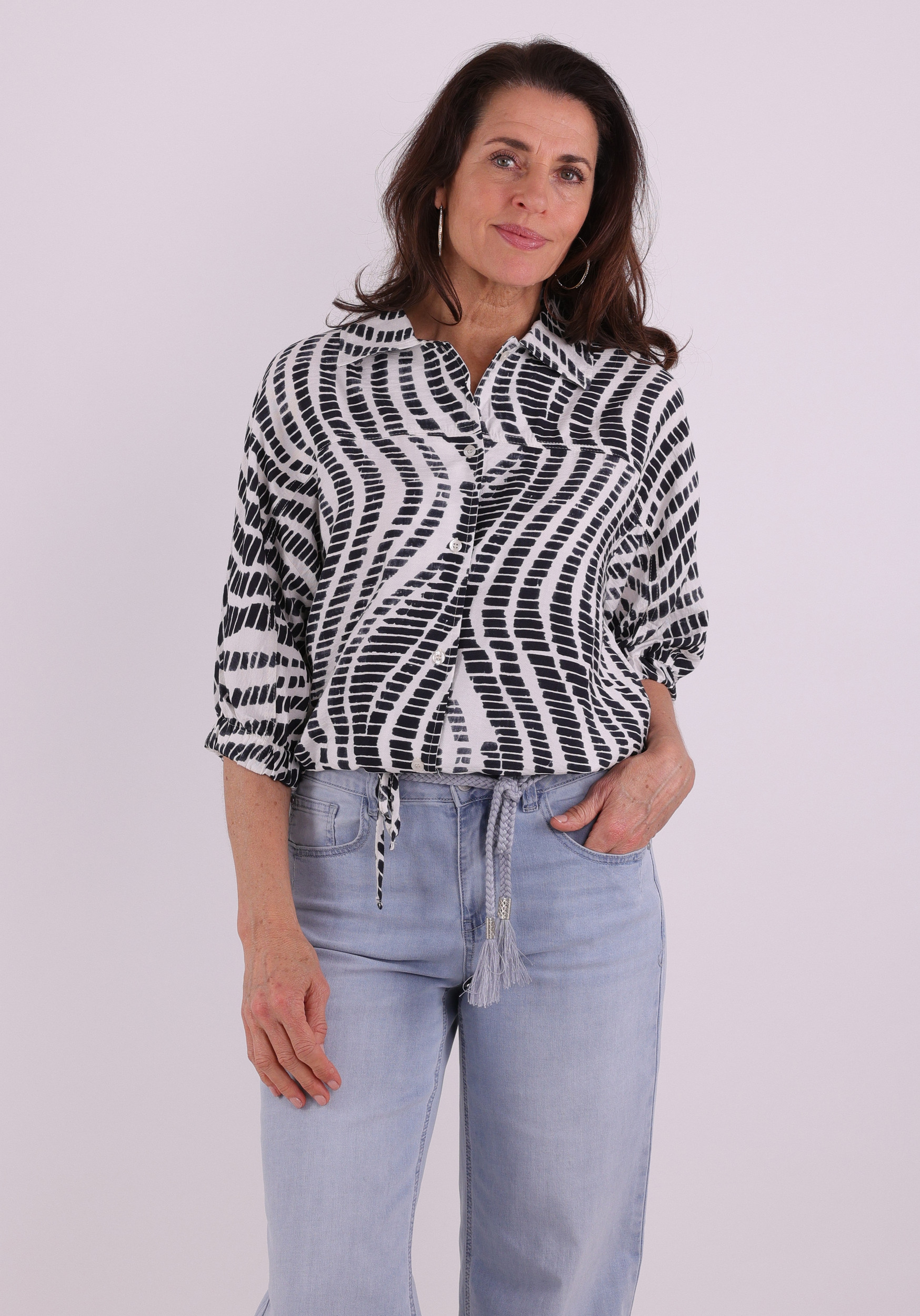 Zoso Blouse 261Edith Donker blauw