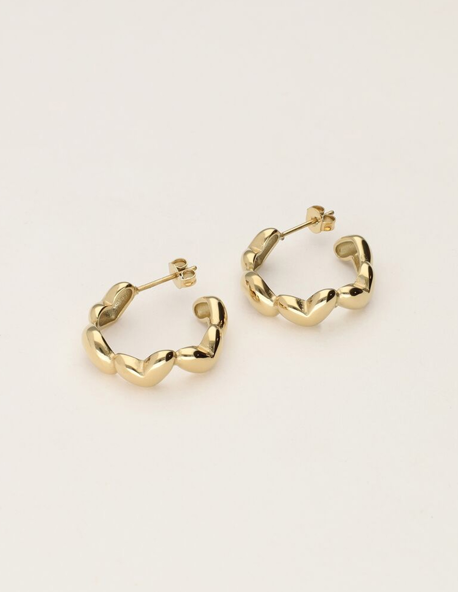 My Jewellery Oorringen met hartjes vorm MJ11400 Goud