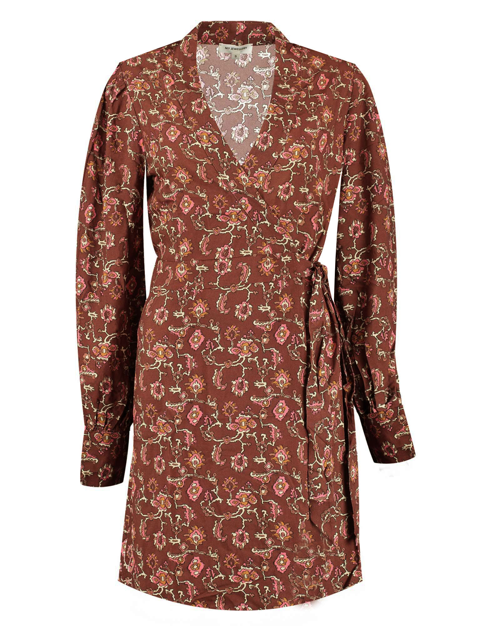 My Jewellery Jurk met print MJ08054 Bruin