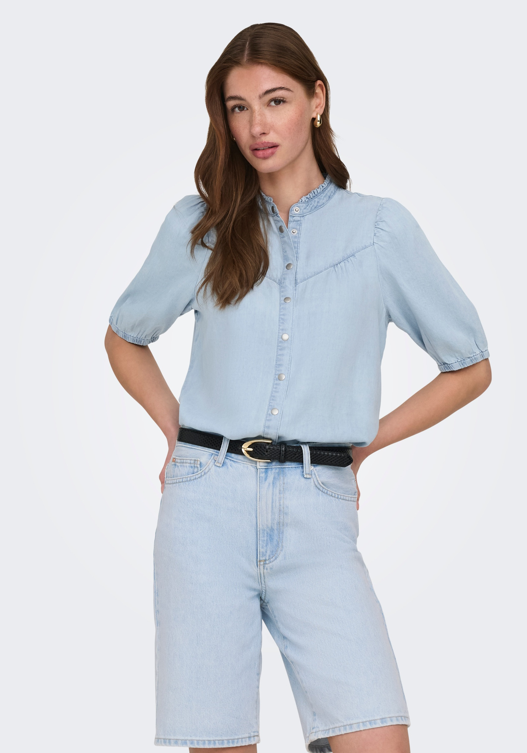 ONLY Blouse Charis 15364008 Licht blauw