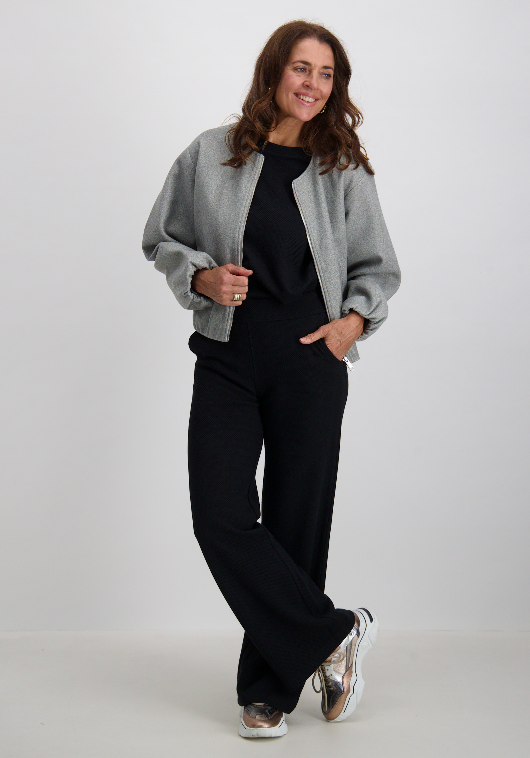 FREE|QUENT Bomberjack Yanna 207288 Grijs