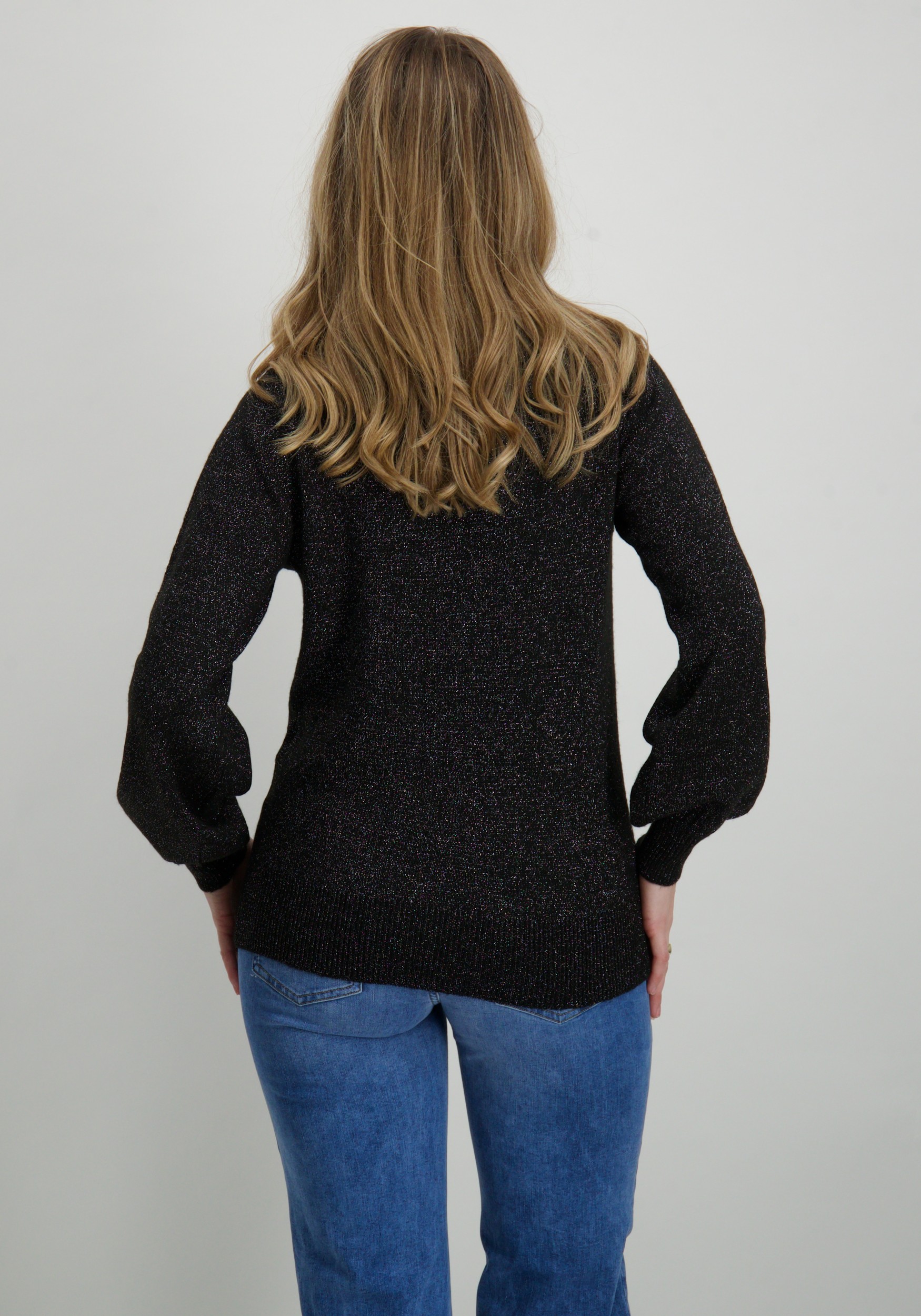 JDY Trui Rue Glitter 15330648 Zwart