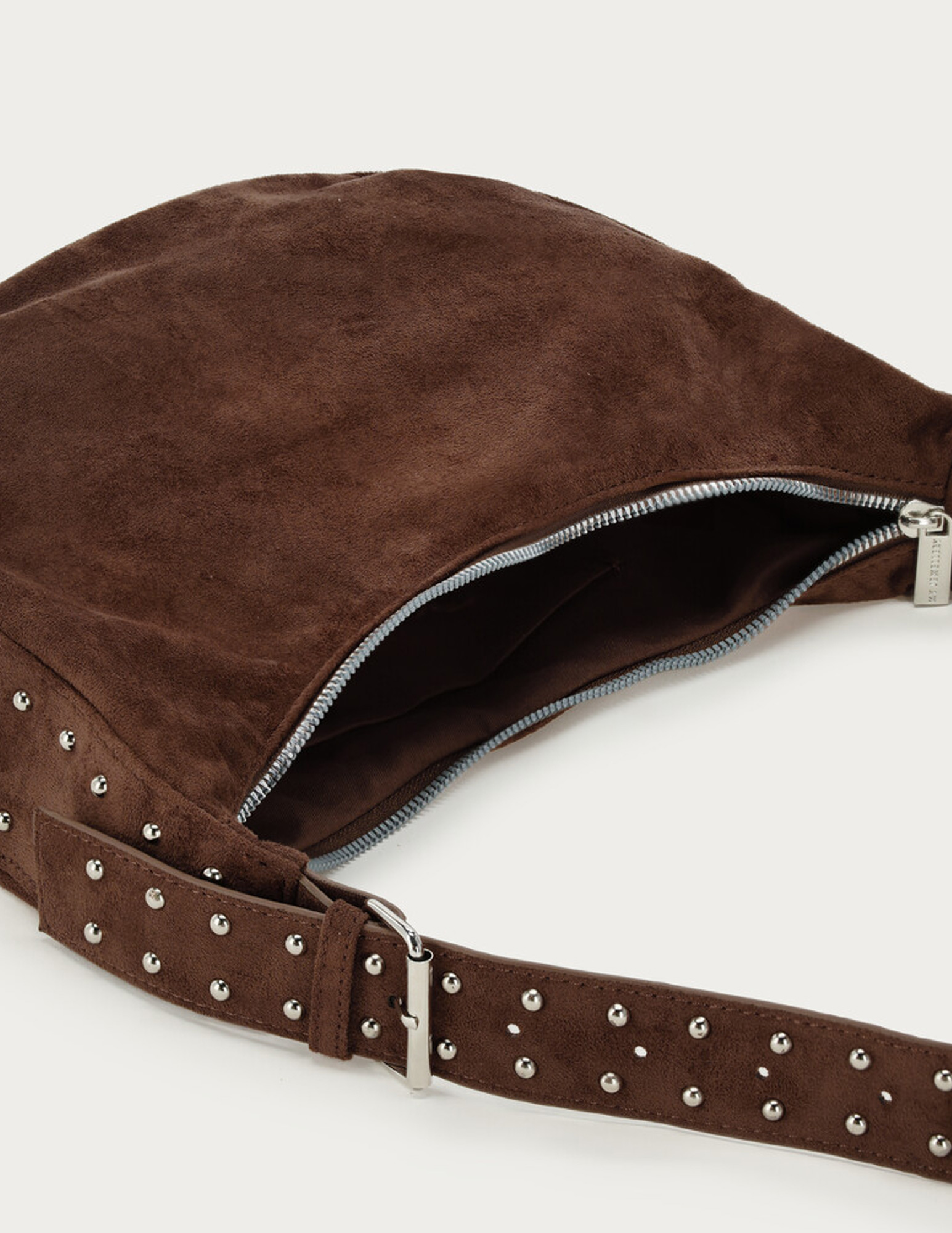My Jewellery Crossbody tas in suède look met studs MJ15314 Bruin