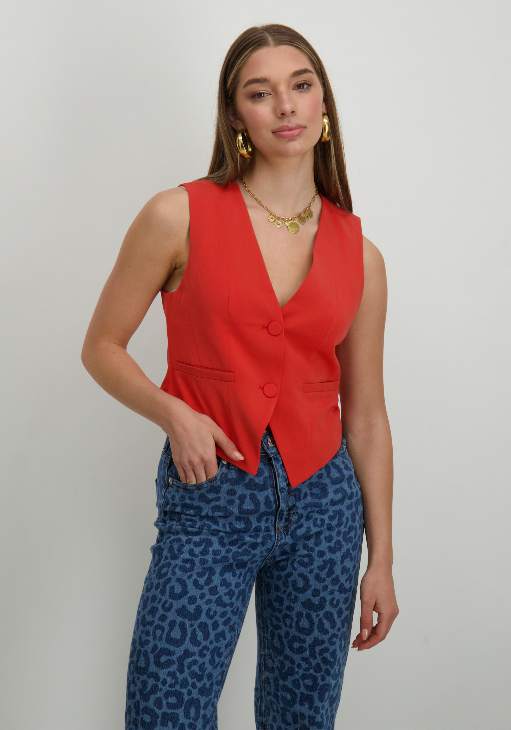 Vila Gilet 14096767 Rood