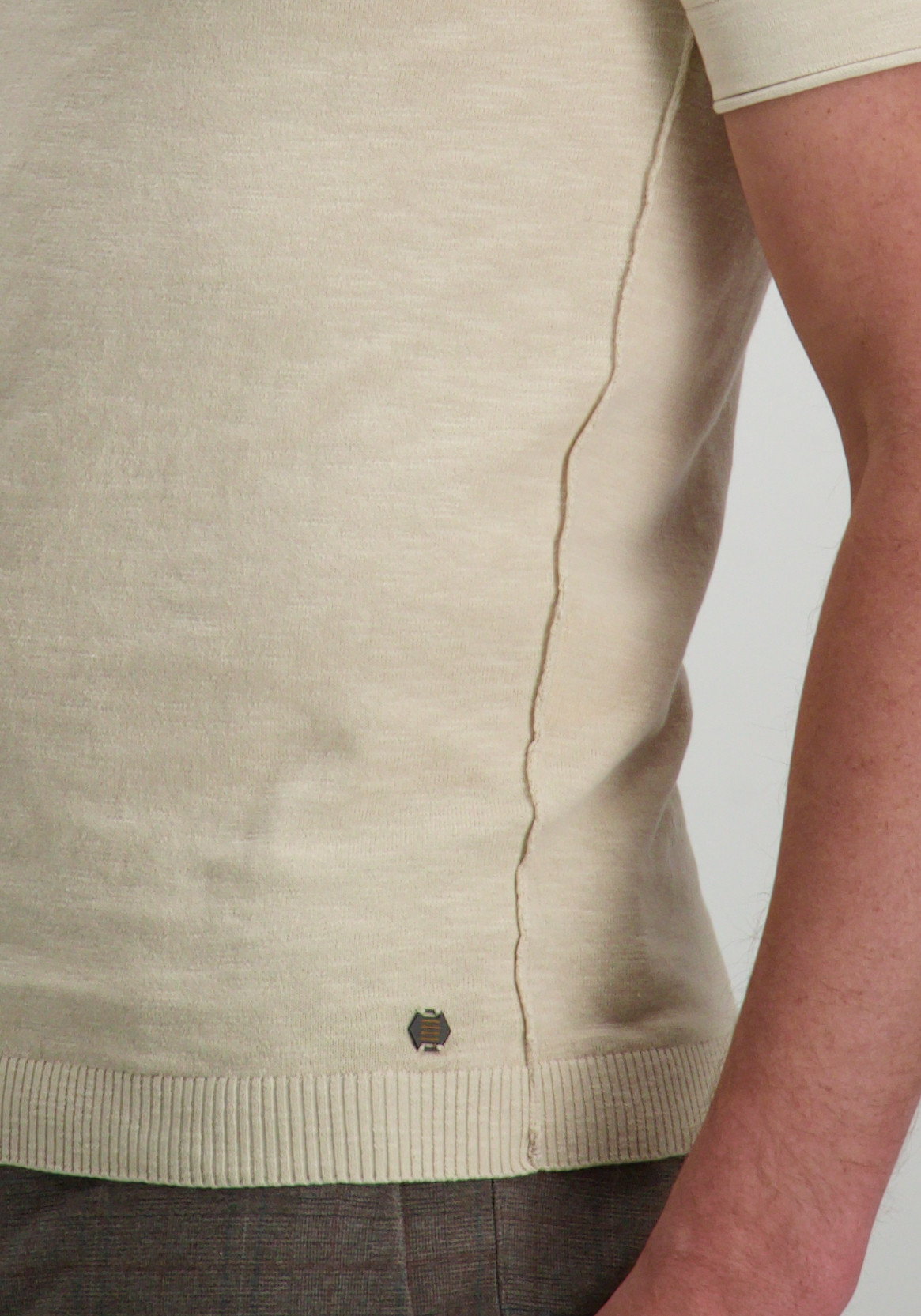 No Excess T-shirt fijn gebreid 24210452 Zand