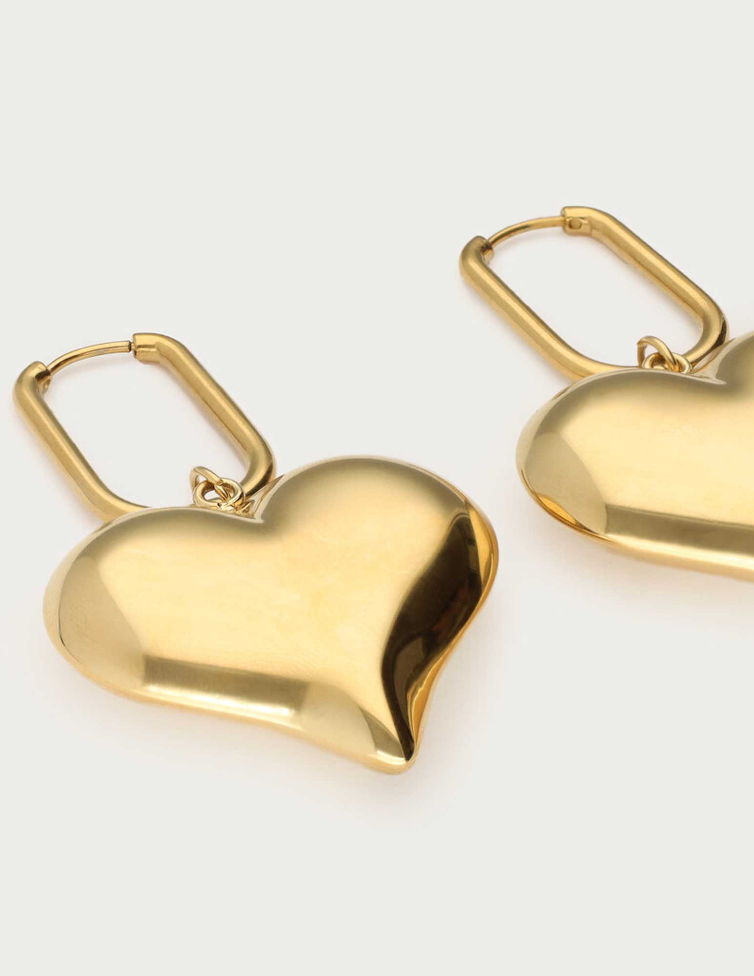 My Jewellery Square hoop heart oorbellen MJ13052 Goud