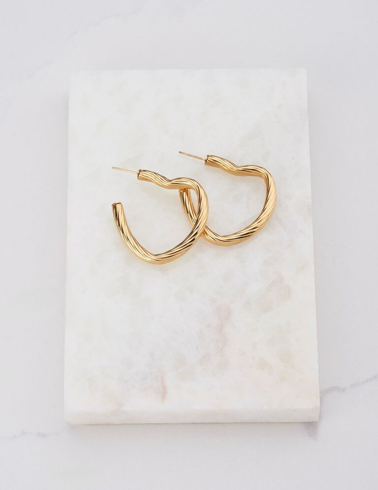 My Jewellery Vintage oorringen gerdaaid hart MJ11250 Goud