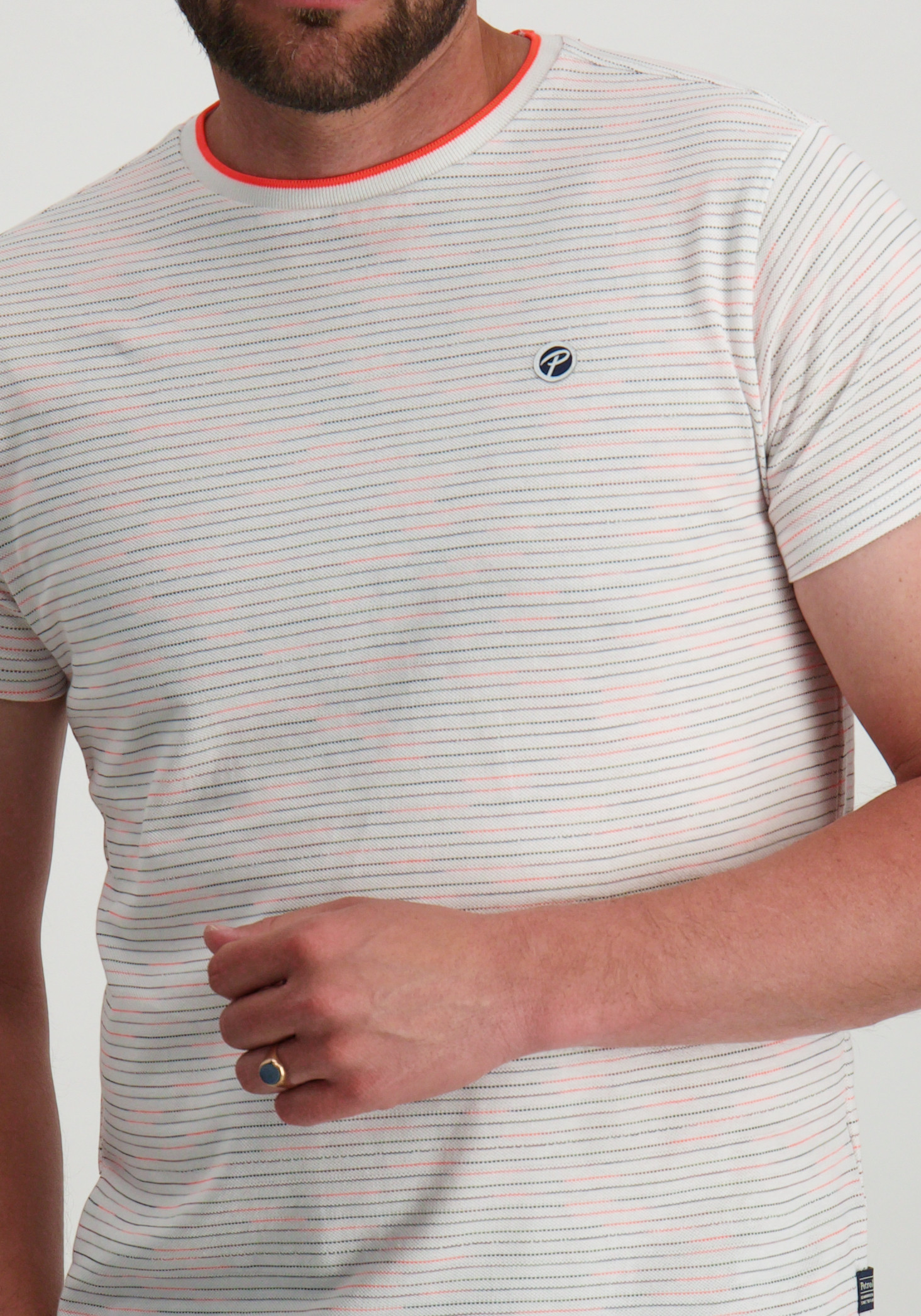 Petrol T-shirt M-1050-TSR635 Wit