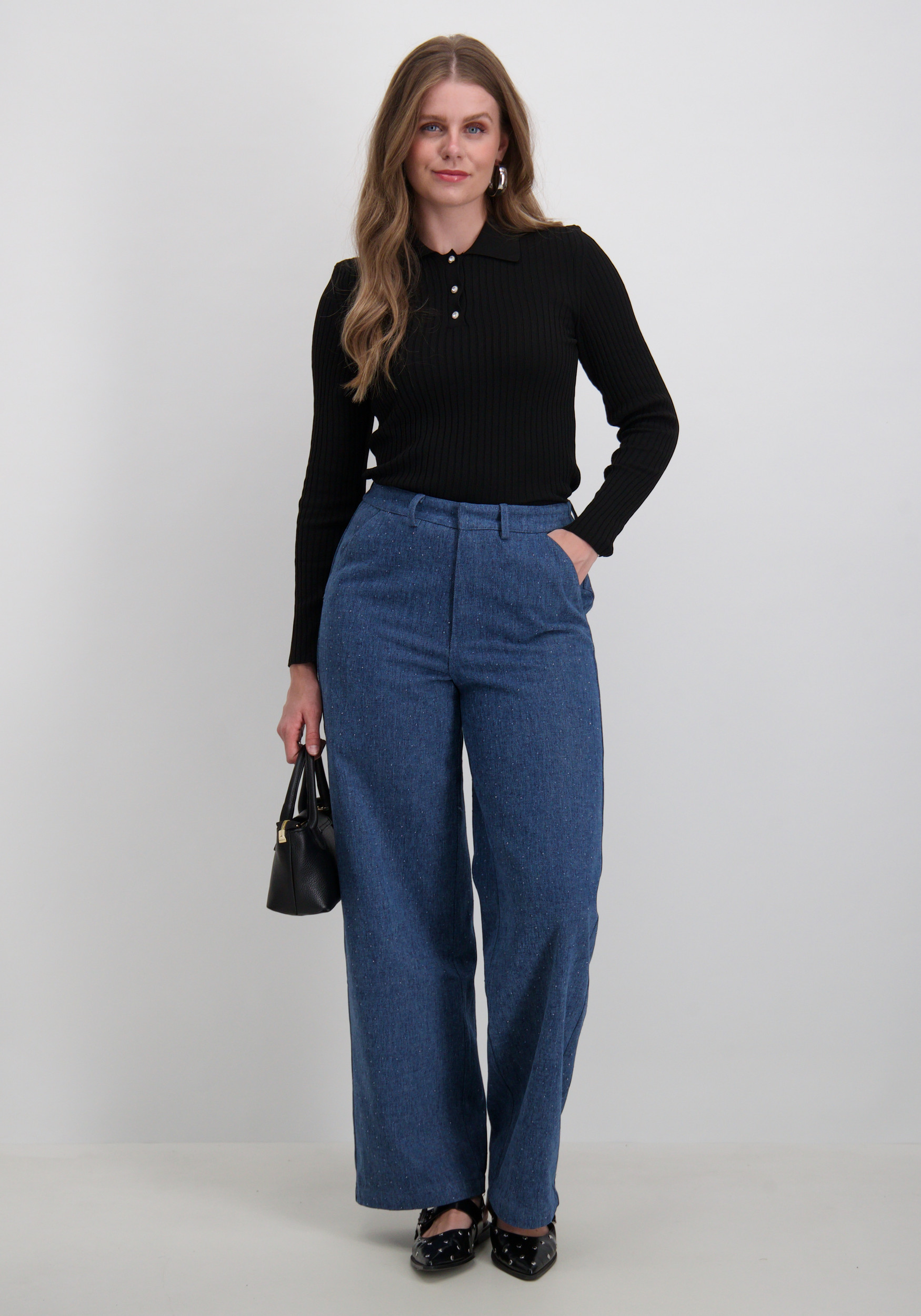 Only Shirt Elisa 15355354 Zwart