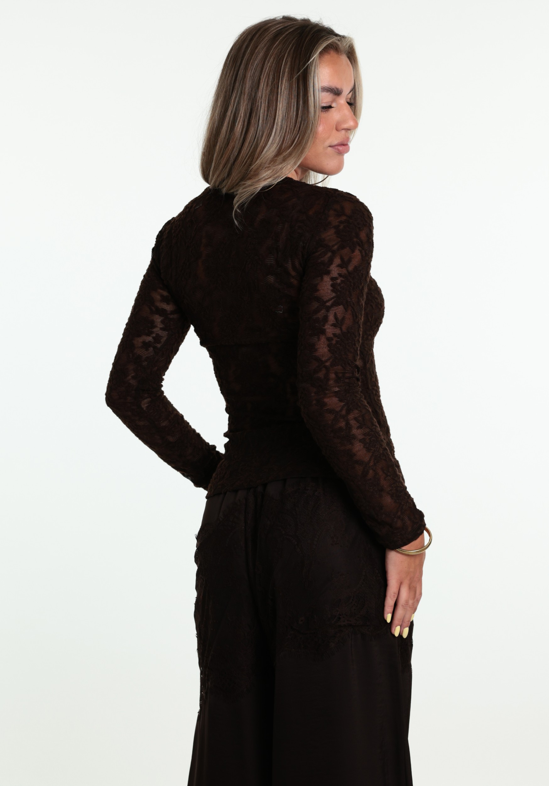 ONLY Top Blaise 15356155 Donker bruin