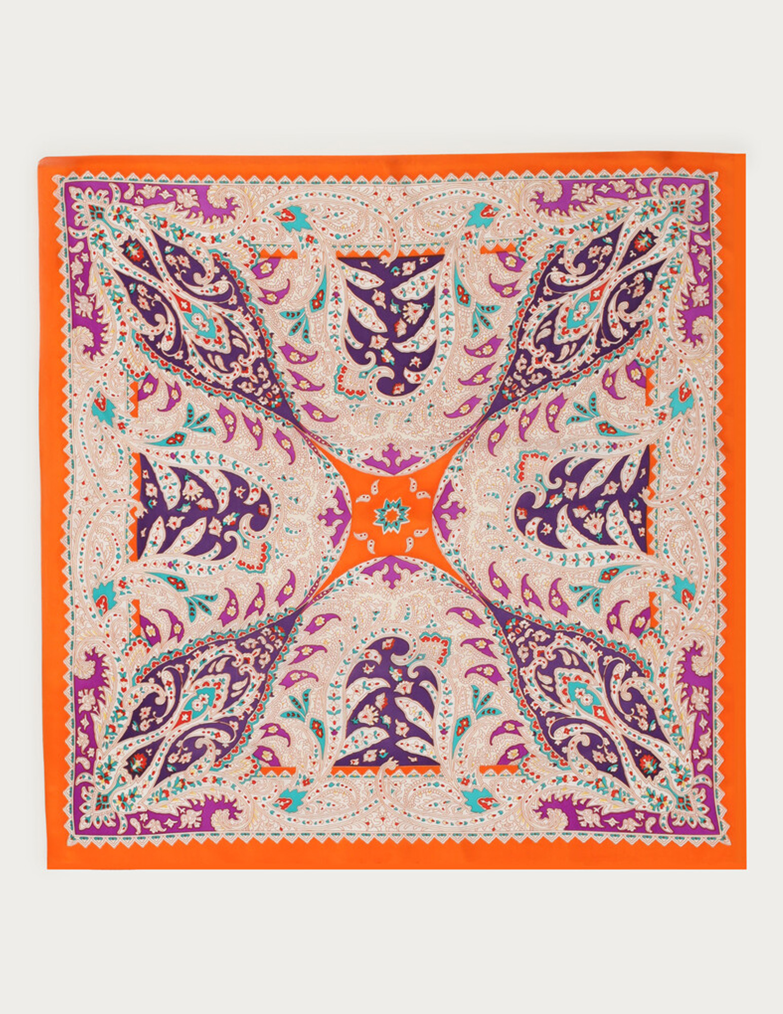 My Jewellery Sjaal Satijn look met all-over print MJ14507 Oranje