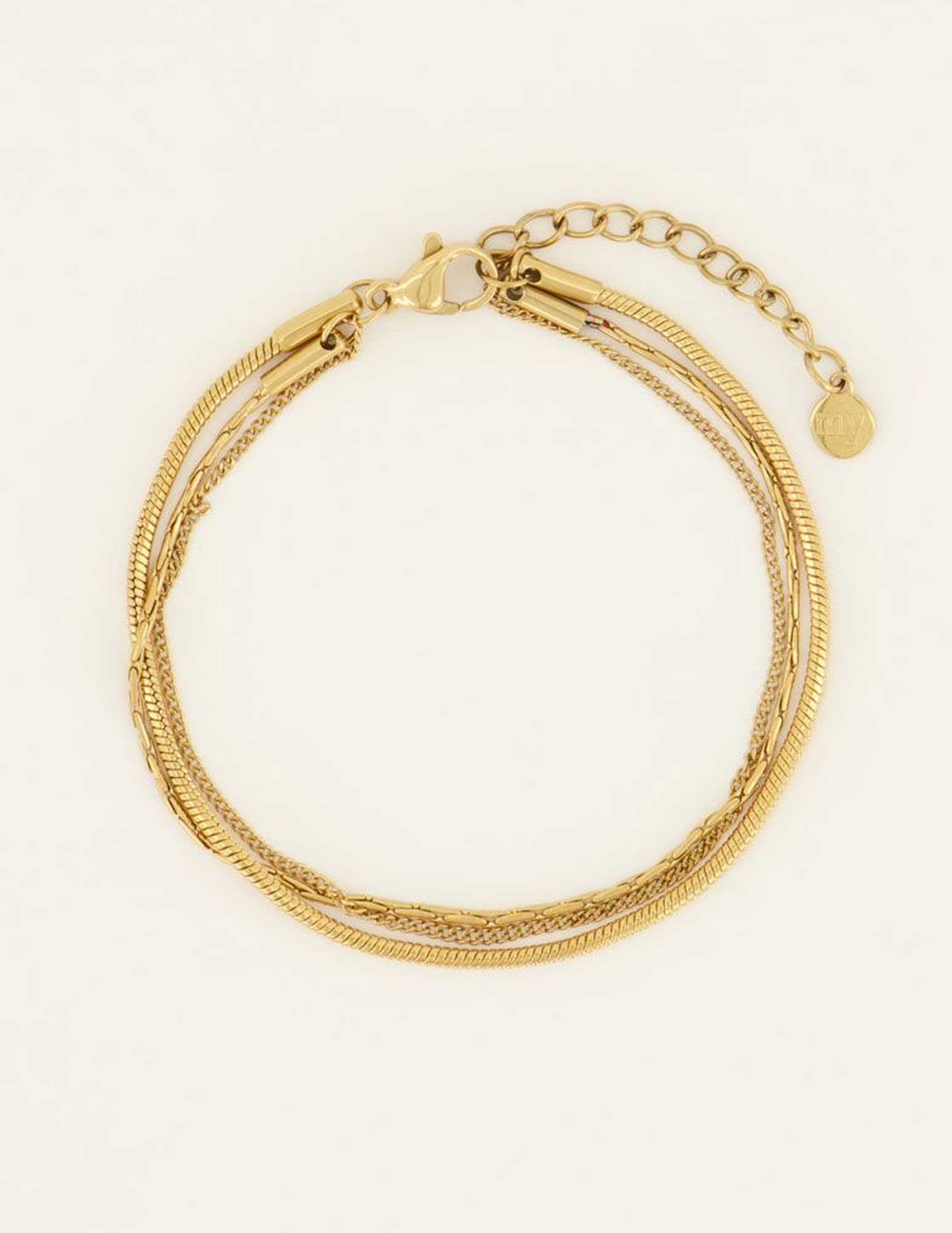 My Jewellery Armband 3 lagen MJ07809 Goud