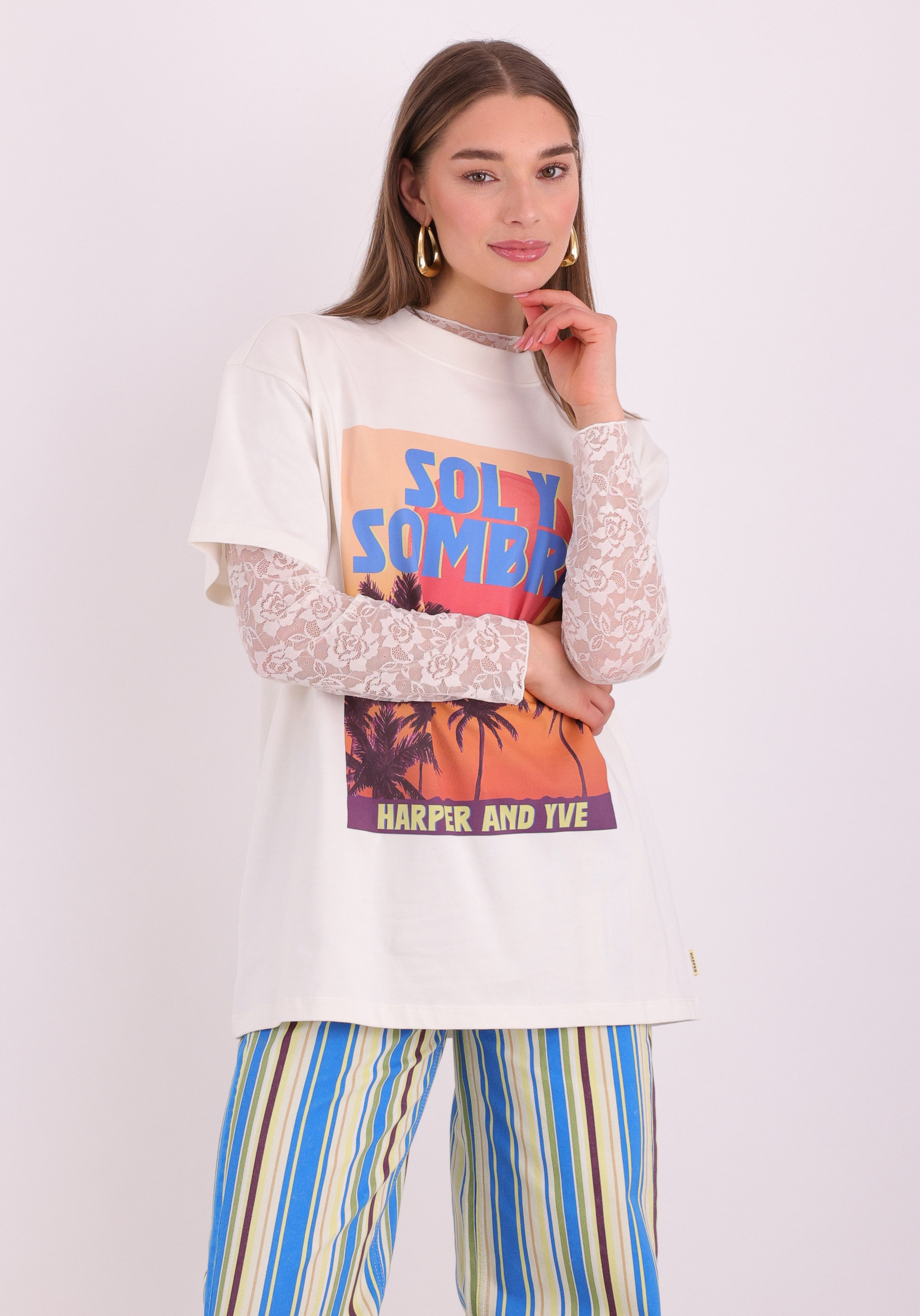 Harper & Yve T-shirt Solysombra HS6Y305 Ecru