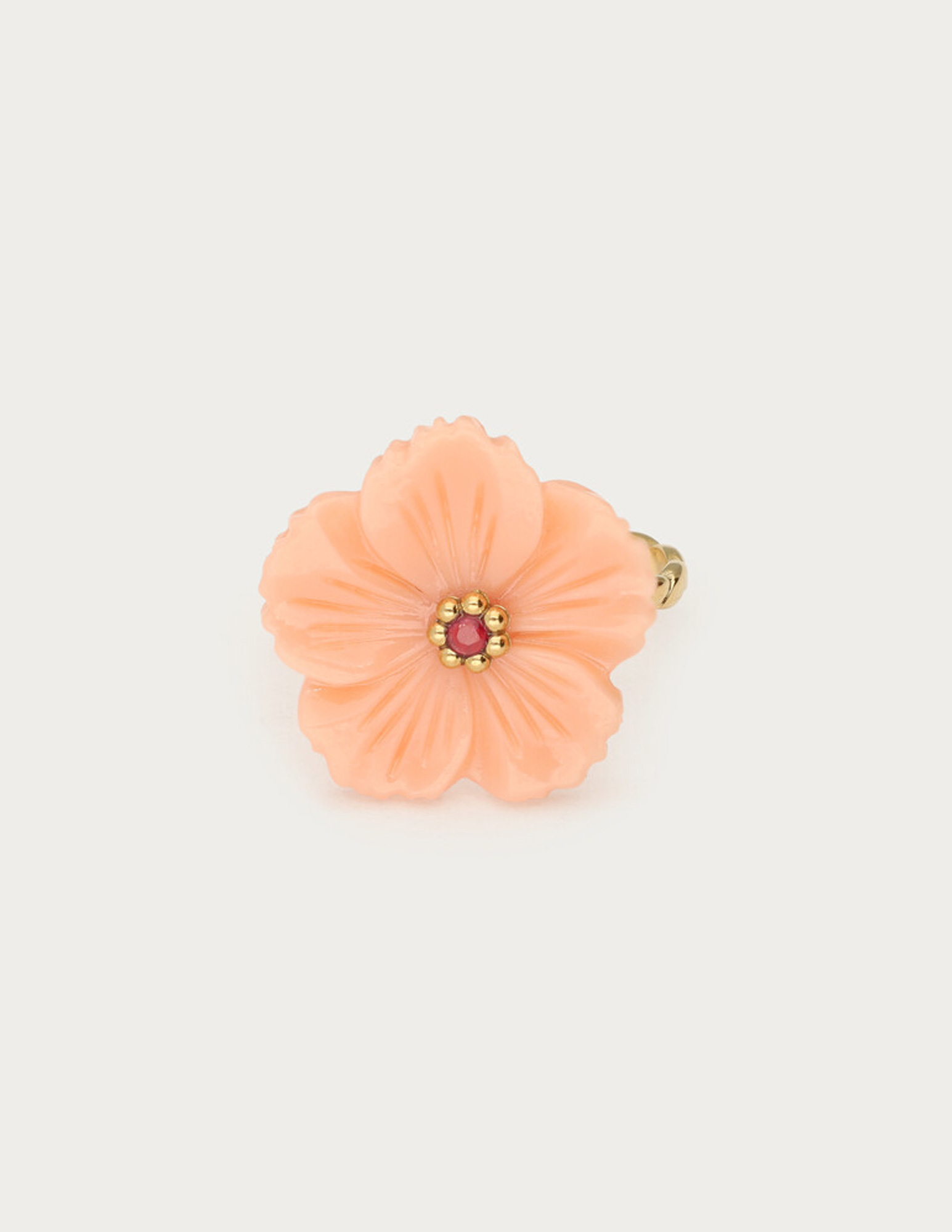 My Jewellery Botanical ring met peach bloem MJ13742 Goud