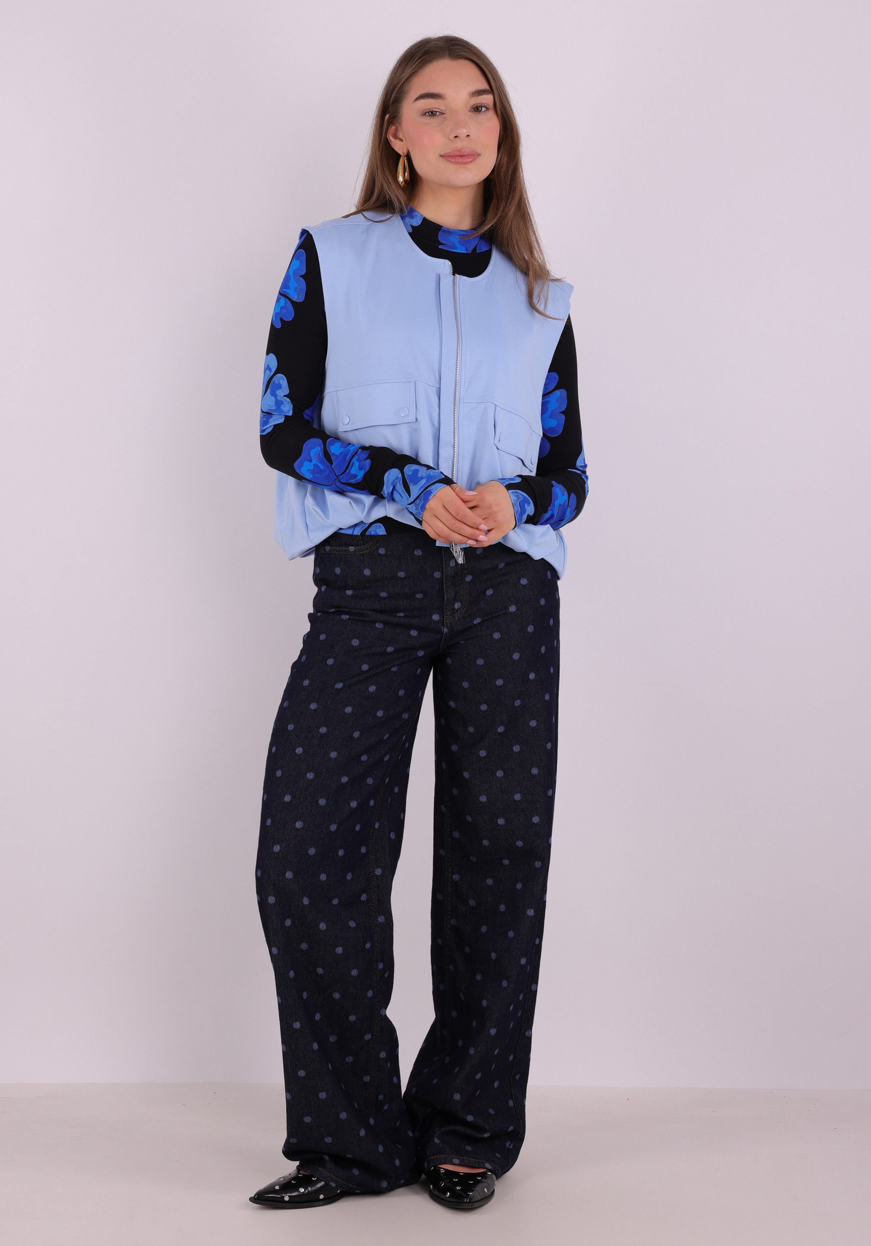 Ichi Gilet kate 20123636 Licht Blauw