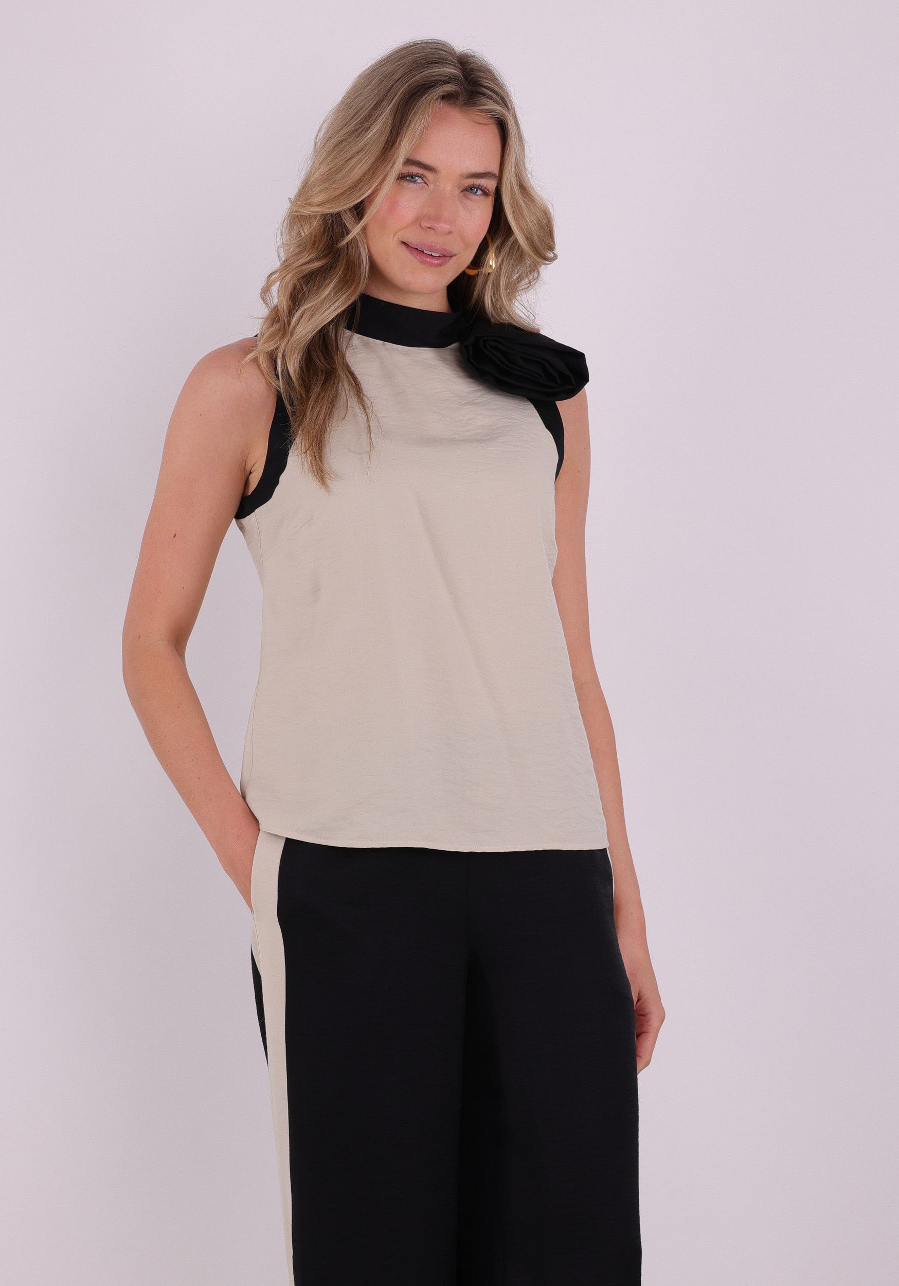 Jansen Amsterdam Top PAISLEY SS26 Zwart