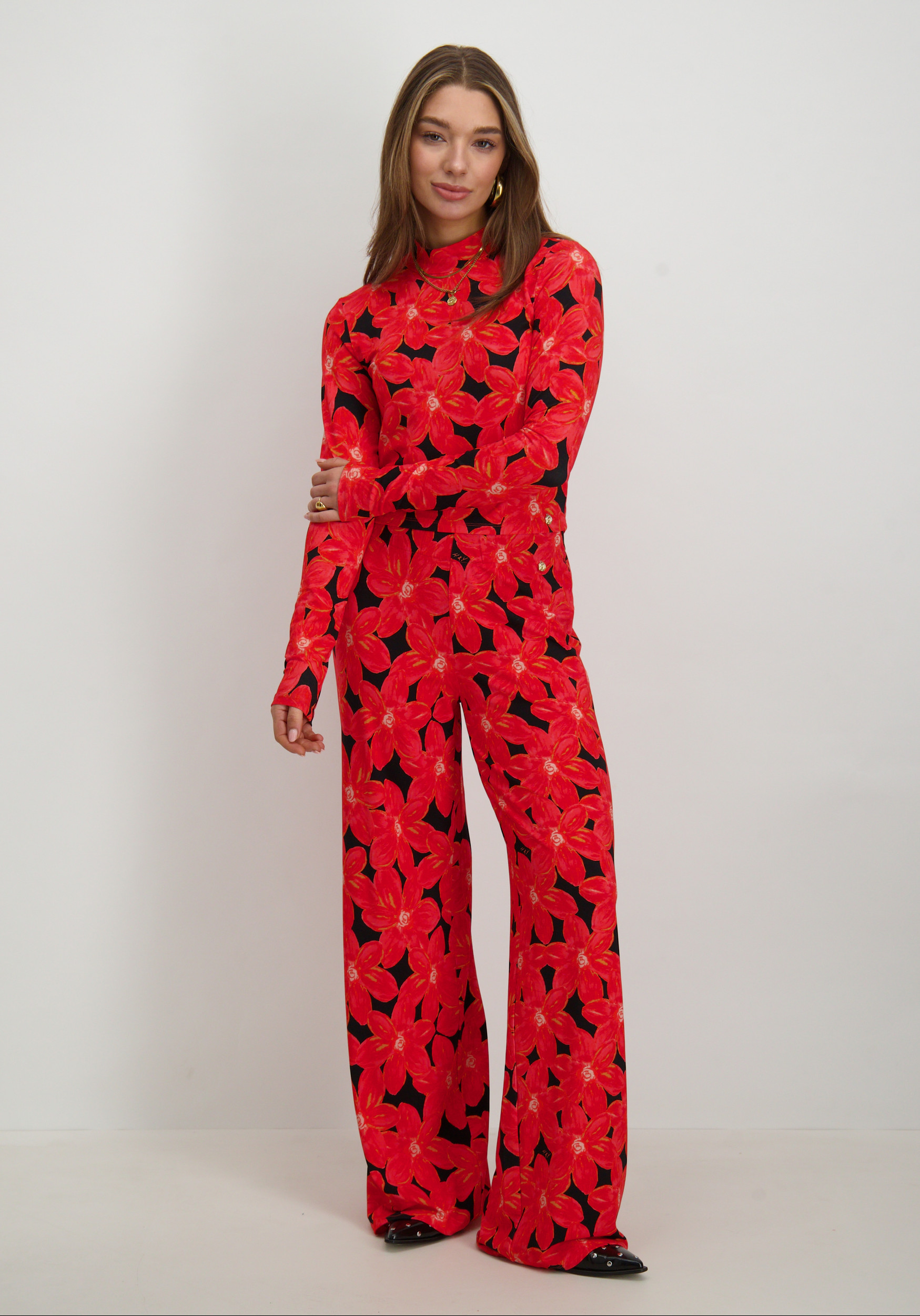 Harper & Yve Broek Jane SS25T102 Rood