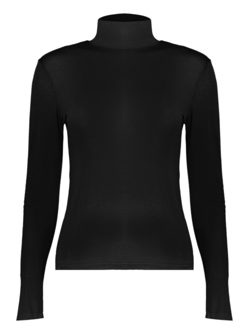 Geisha Top met col MONICA Zwart