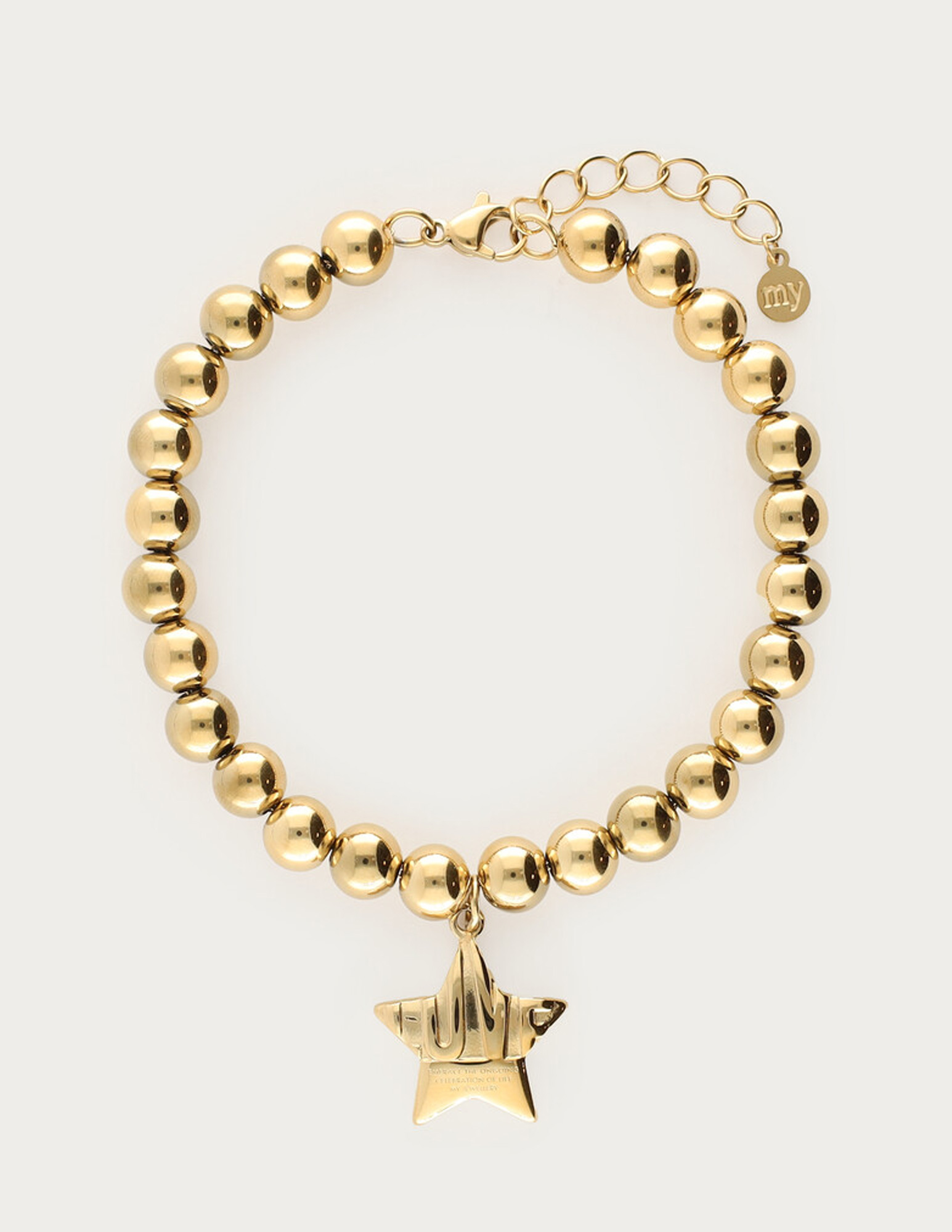 My Jewellery Bold kralenarmband met ster MJ14130 Goud