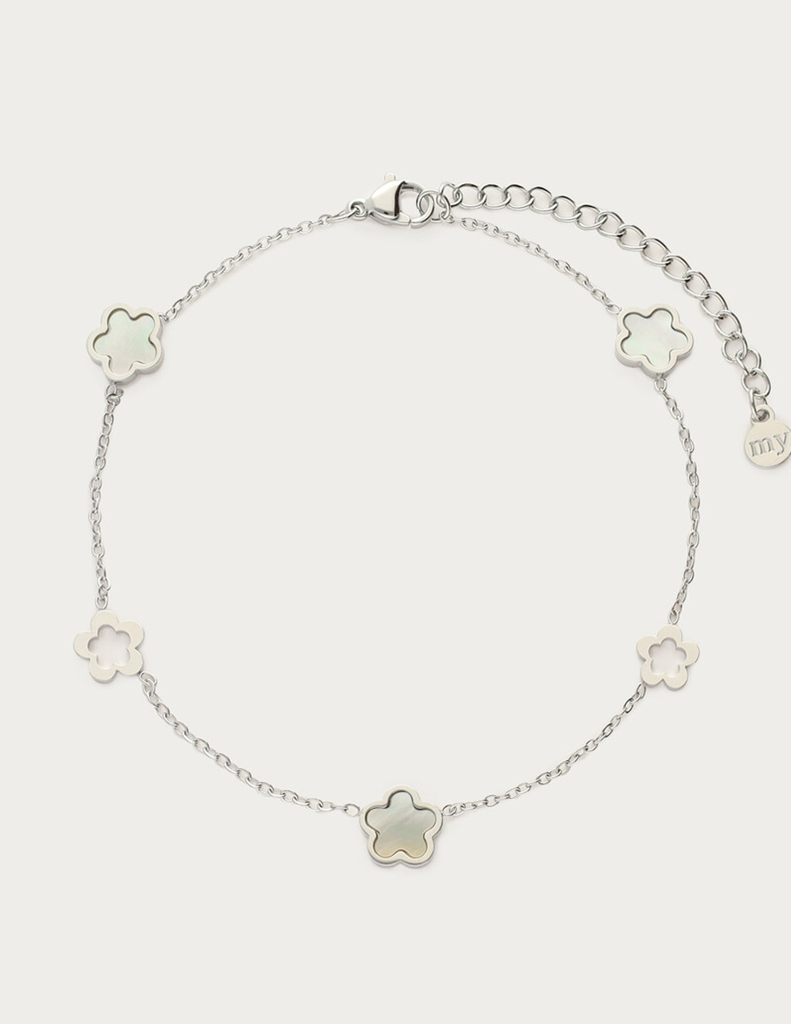 My Jewellery Enkelbandje met bloemen MJ12916 Zilver