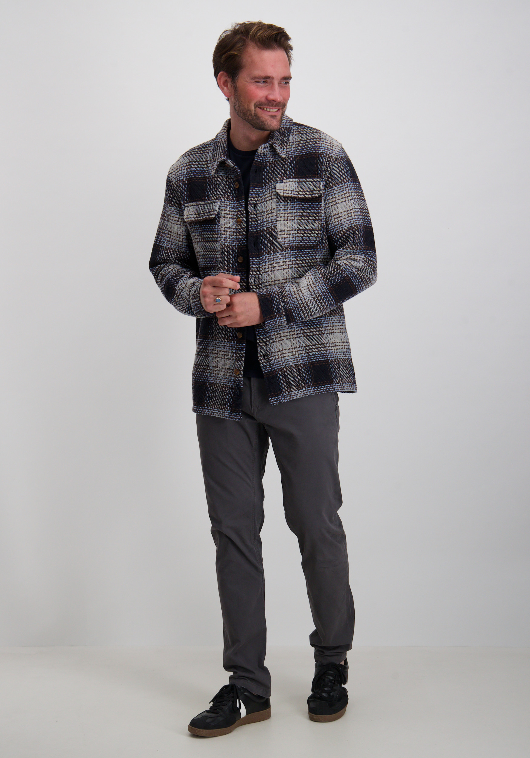 Petrol Overshirt M-3050-SIL405 Licht grijs