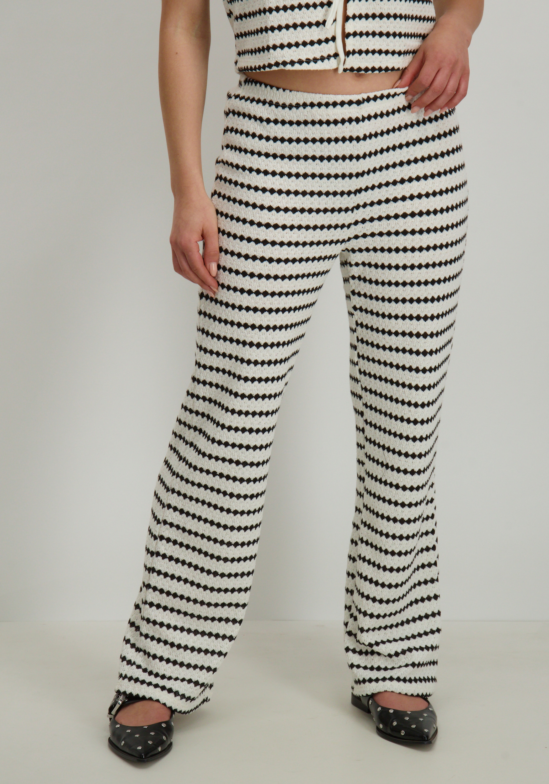 Only Broek Eva stripe 15348629 Wit