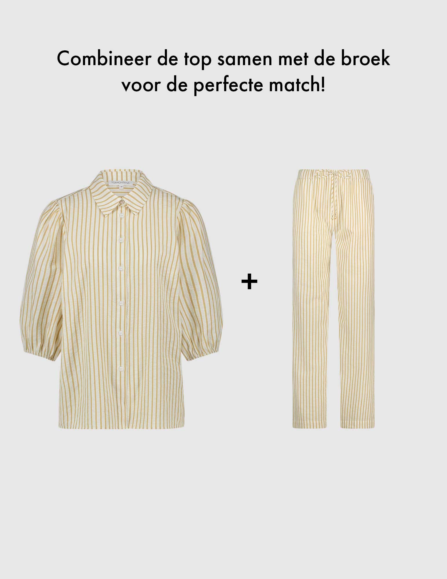 Tramontana Broek Striped C18-16-101 Zand