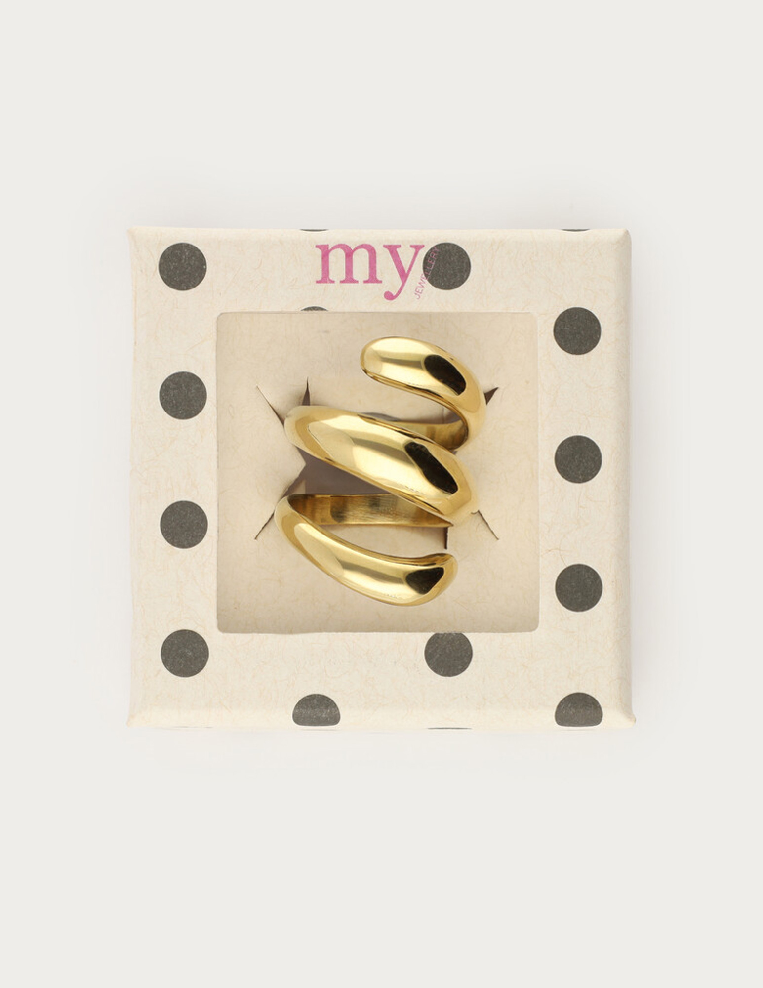 My Jewellery Bold statement ring spiraal MJ15515 Goud