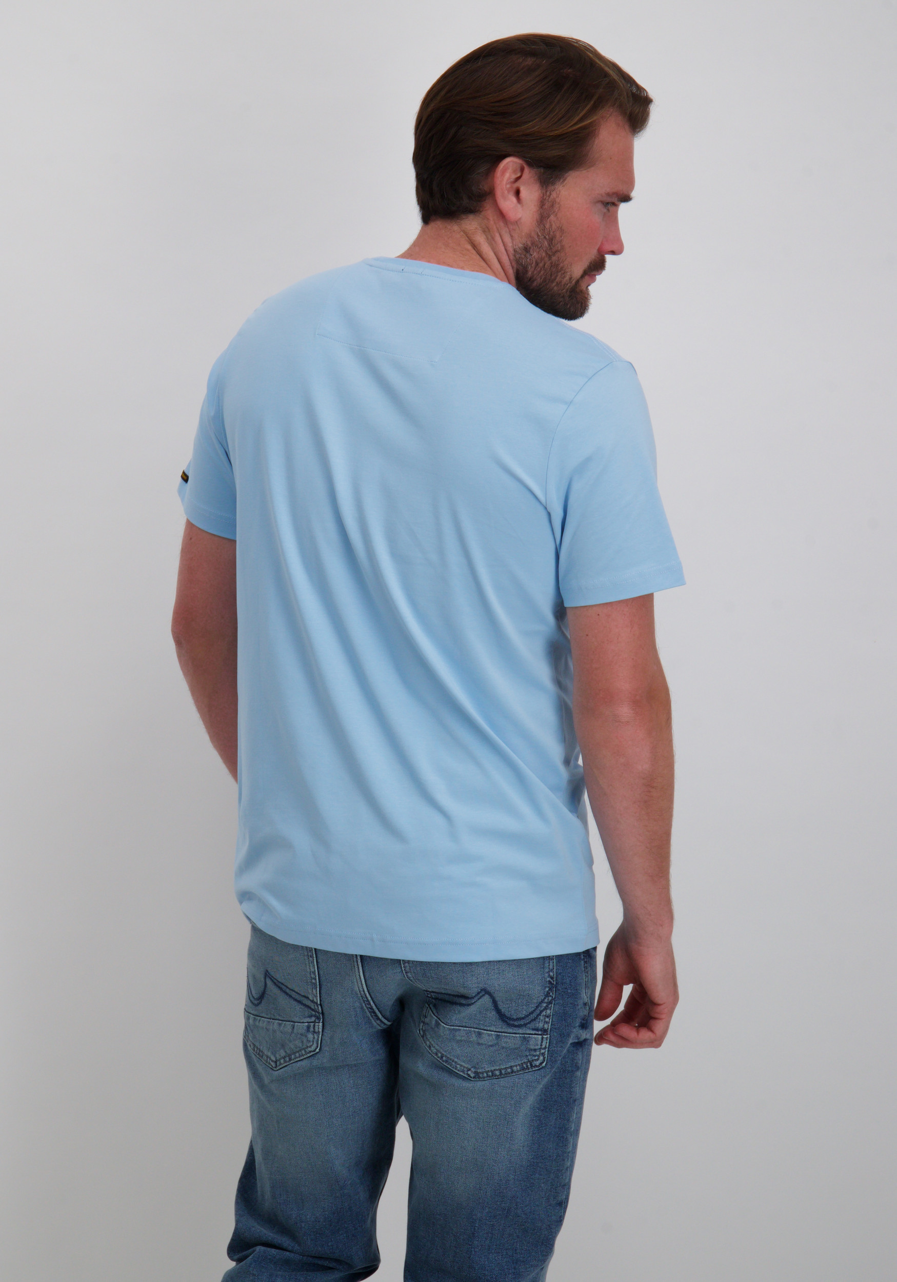 PME Legend T-shirt Guyver PTSS0000555 Licht blauw