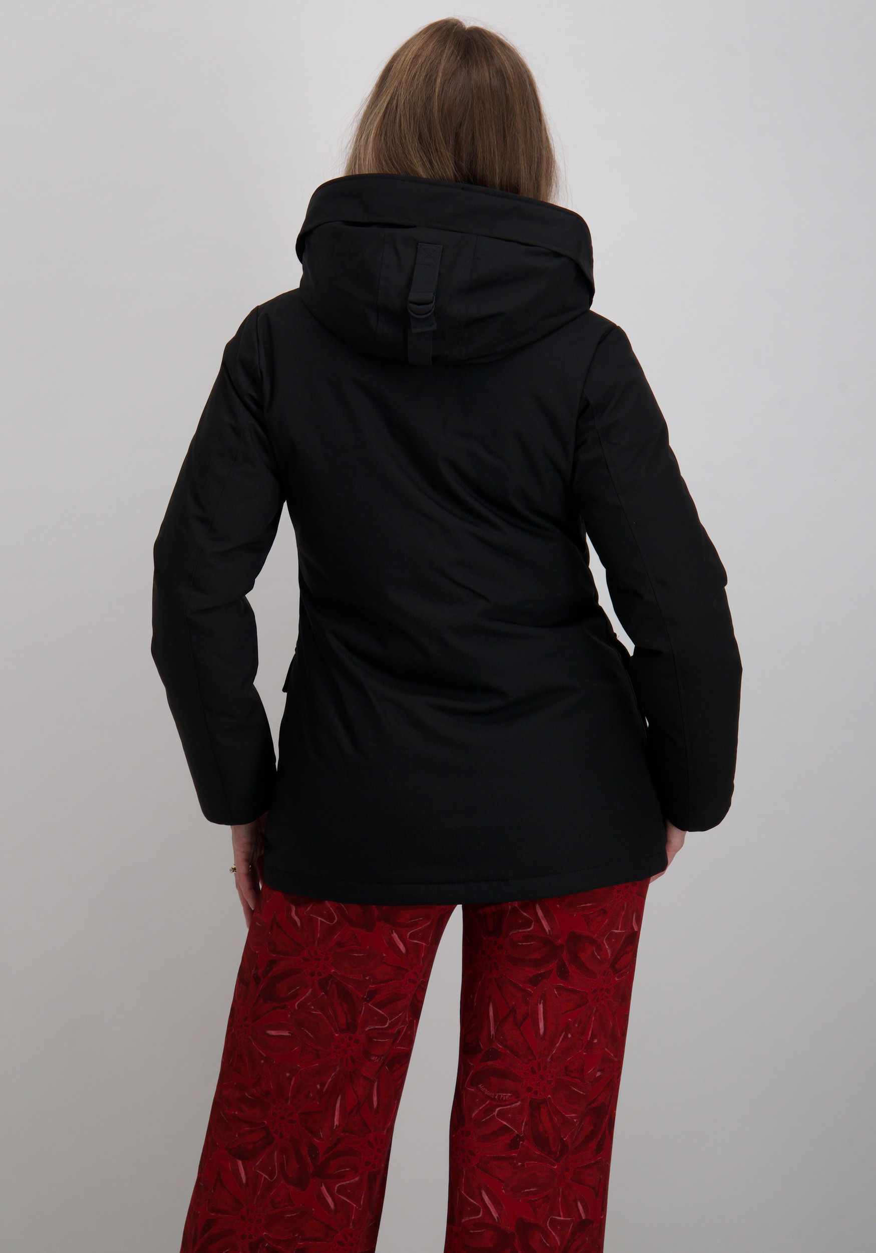 AIRFORCE Winterjas 4 Pocket Parka Herringbone HRW0437 Zwart