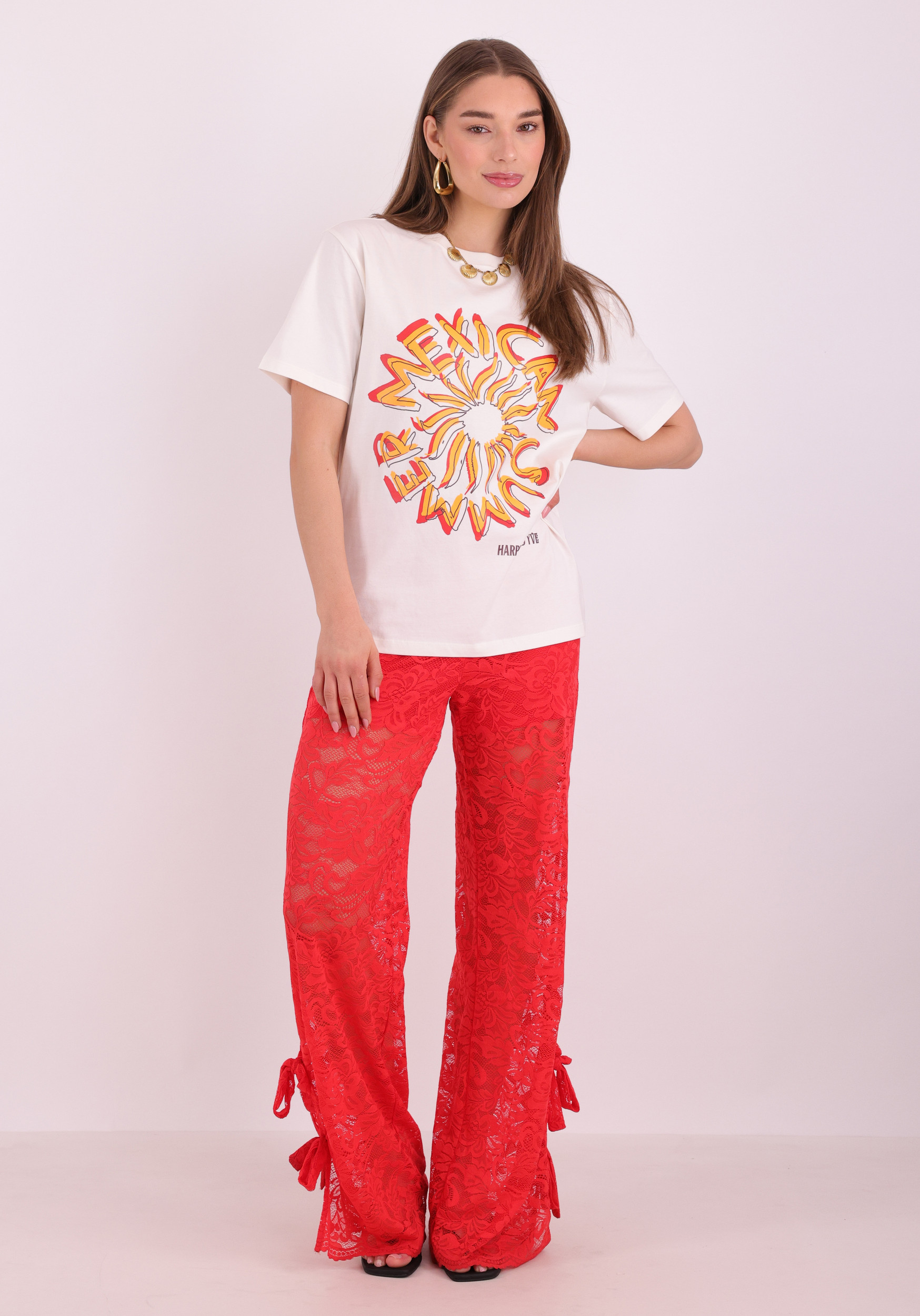Harper & Yve T-shirt Mexicansun HS6Y308 Ecru