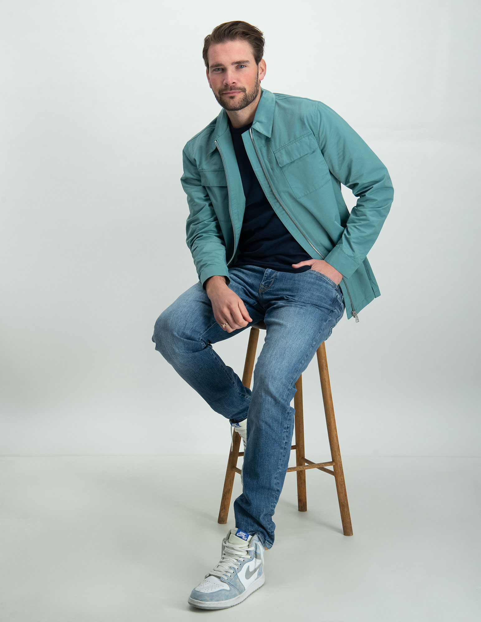 Colourful Rebel Overhemd Luca MB114324 Licht blauw