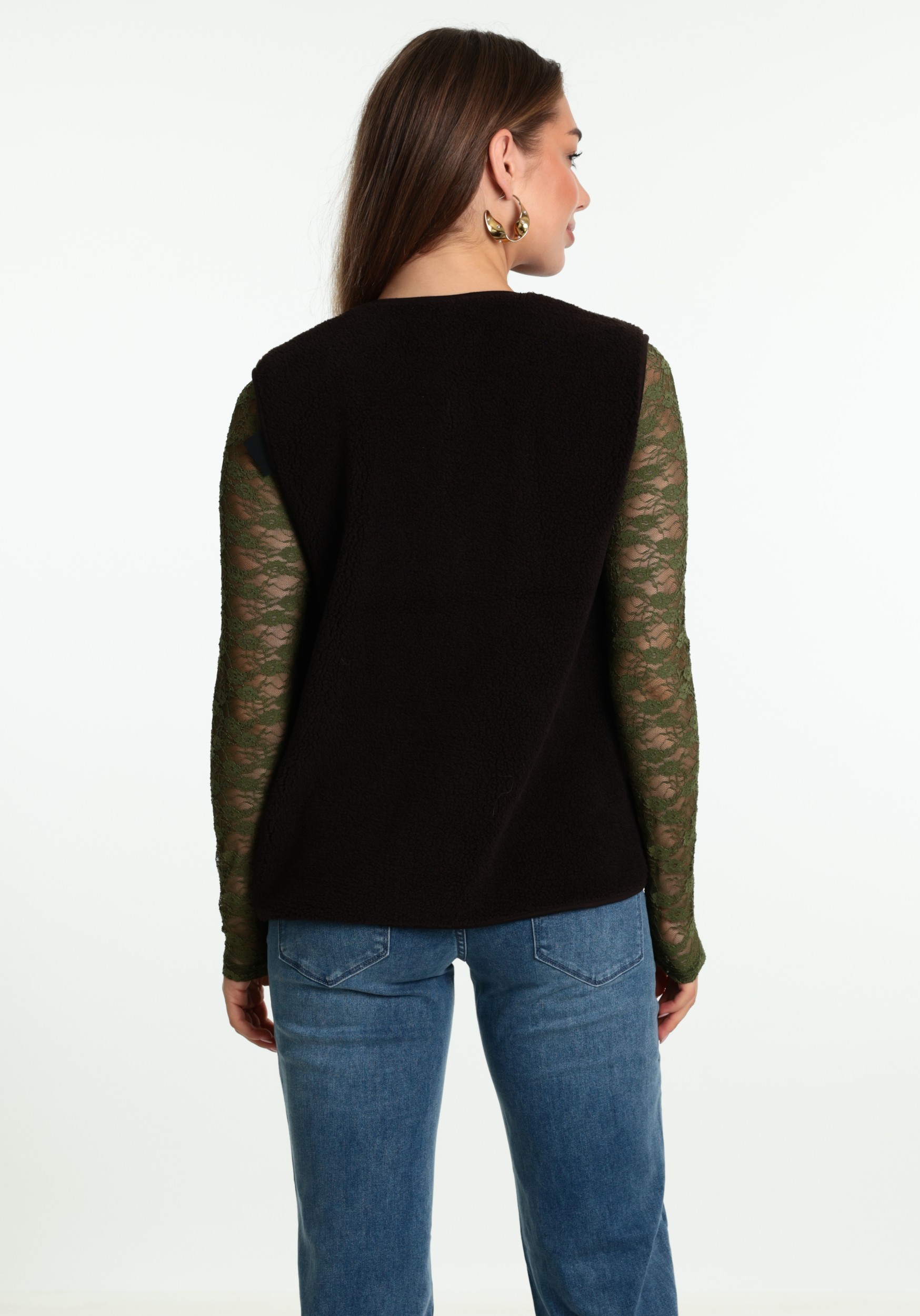 FREE|QUENT Gilet 207624 Donker bruin