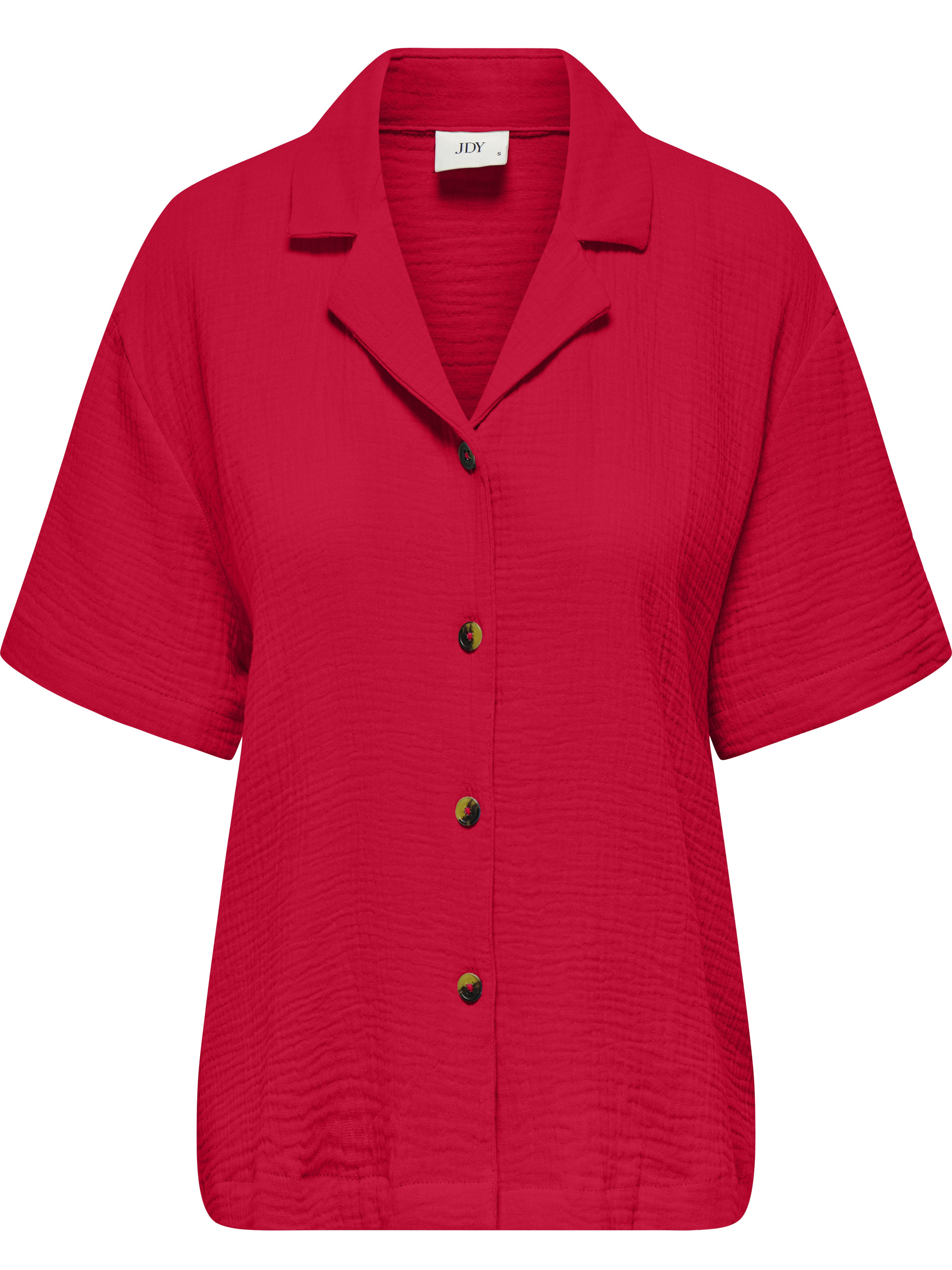 Jacqueline de jonge Blouse korte mouw Theis 15319565 Rood