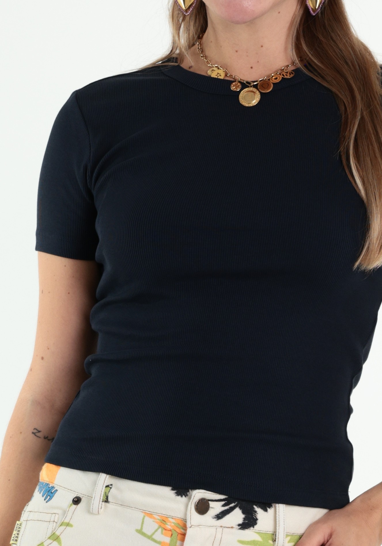 ONLY T-shirt Val 15369240 Donker blauw