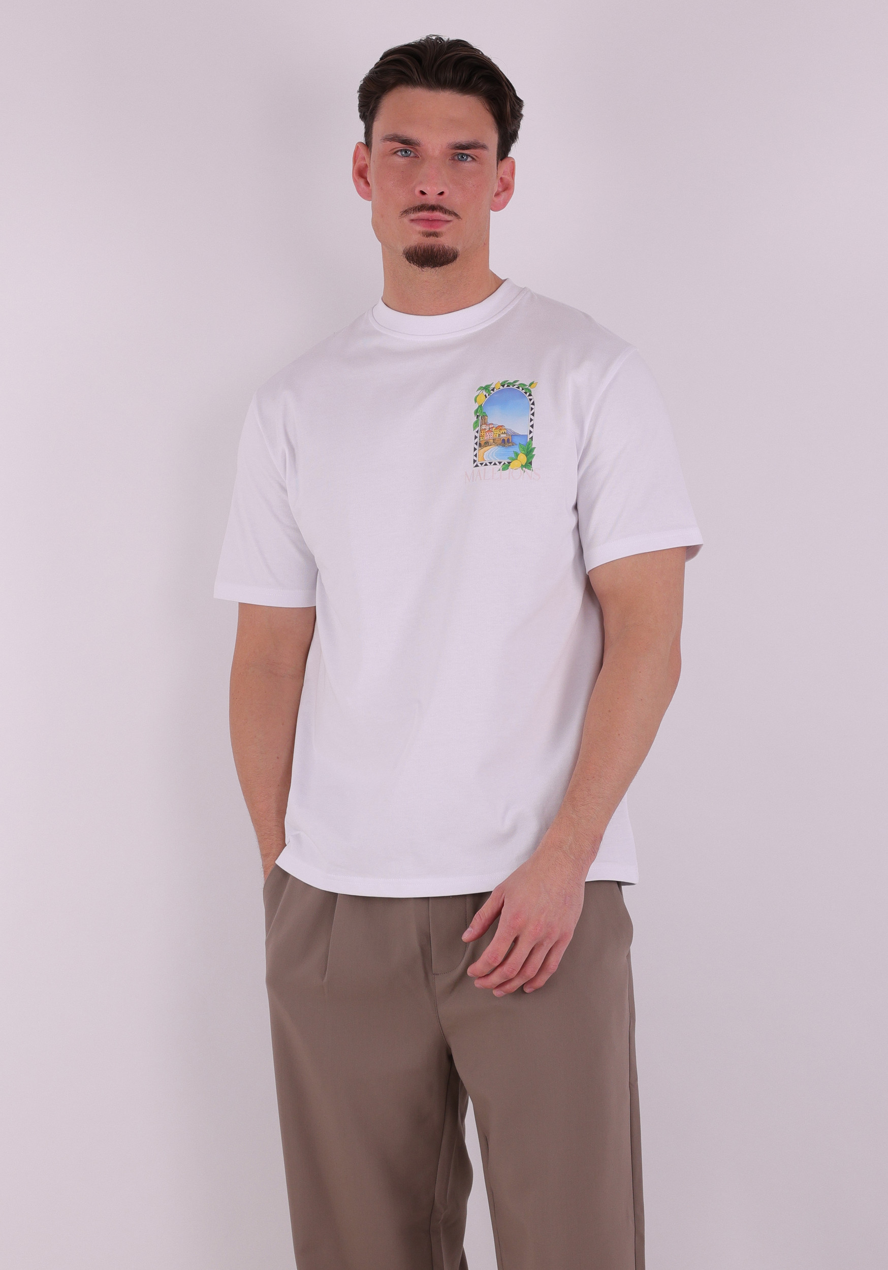 Malelions T-shirt Amalfi Window MMB30026045 Wit