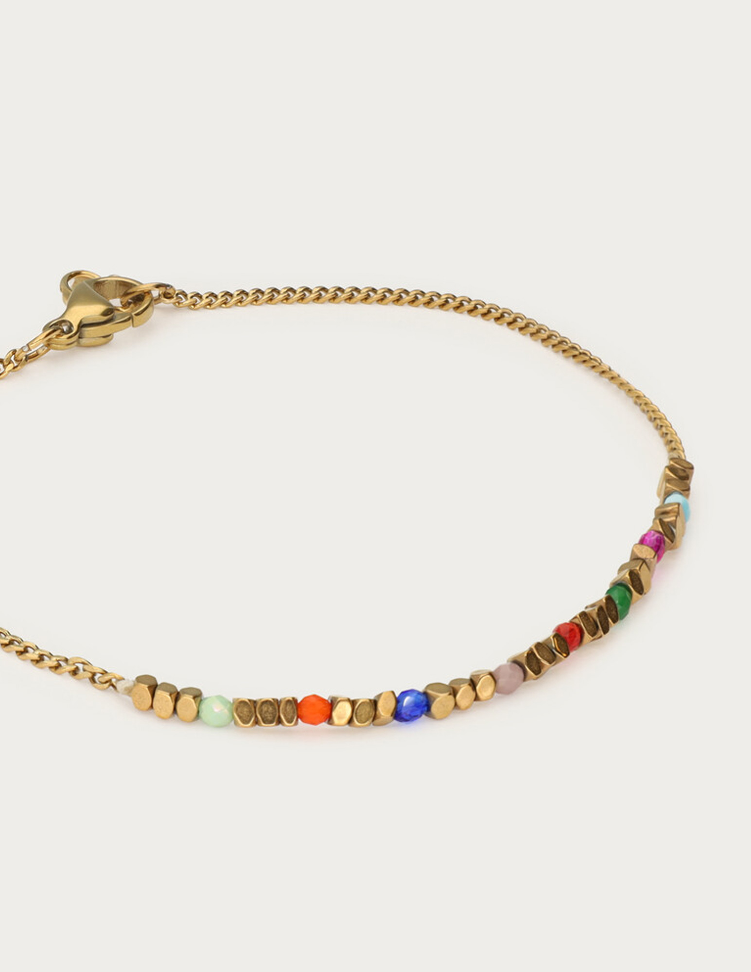 My Jewellery Mystic armband met kubus en kralen MJ14242 Goud