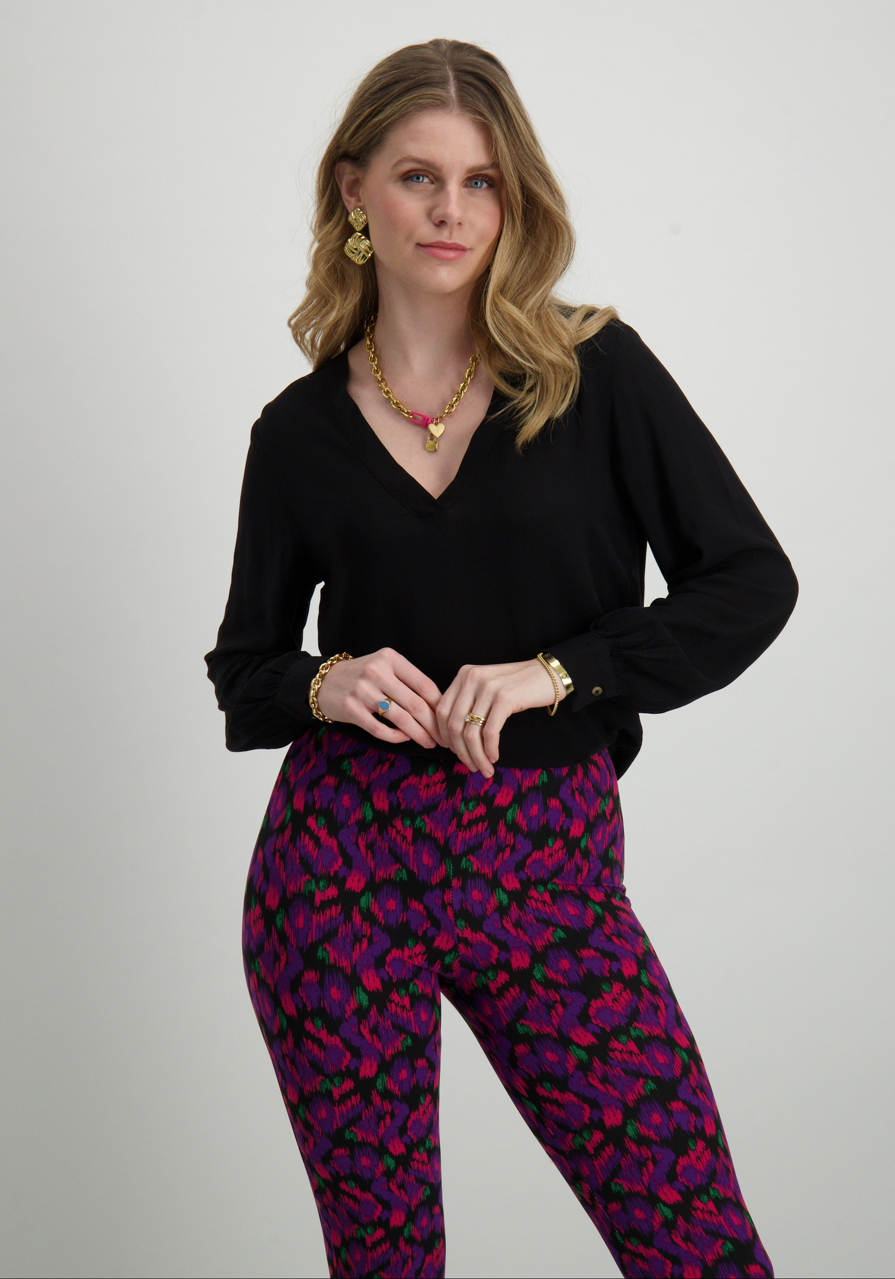 Jacqueline de jonge Blouse Laurel 15338849 Zwart