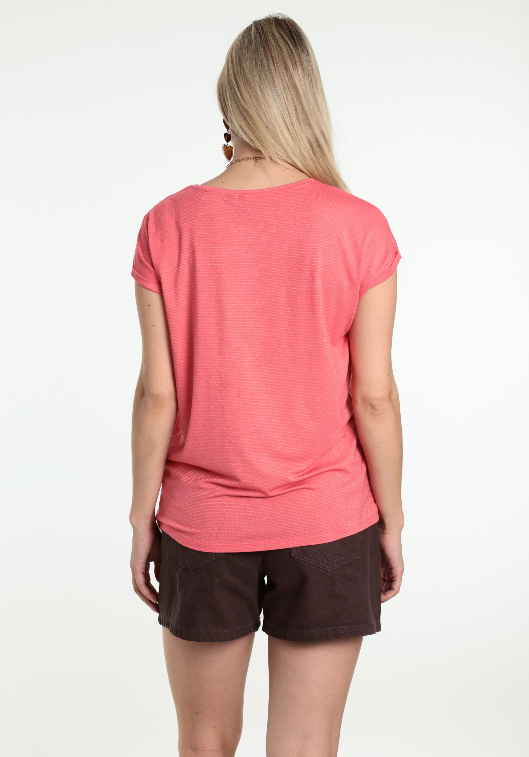 VERO MODA T-shirt Lava glitter 10250488 Koraal