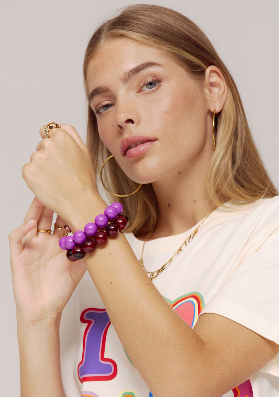 Harper & Yve Armband Bibi AW25BACC09 Paars