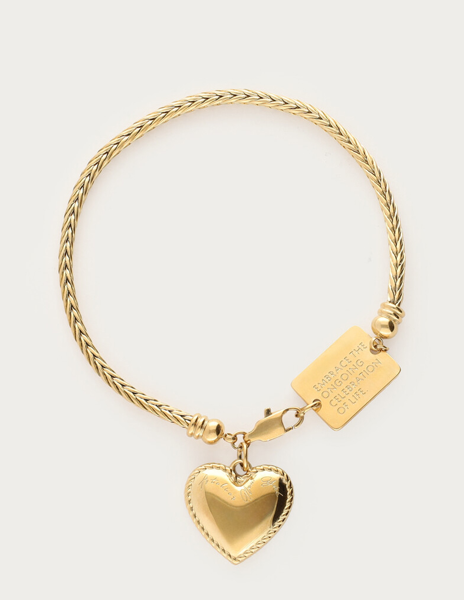 My Jewellery Bold armband met hartvormige bedel MJ14126 Goud