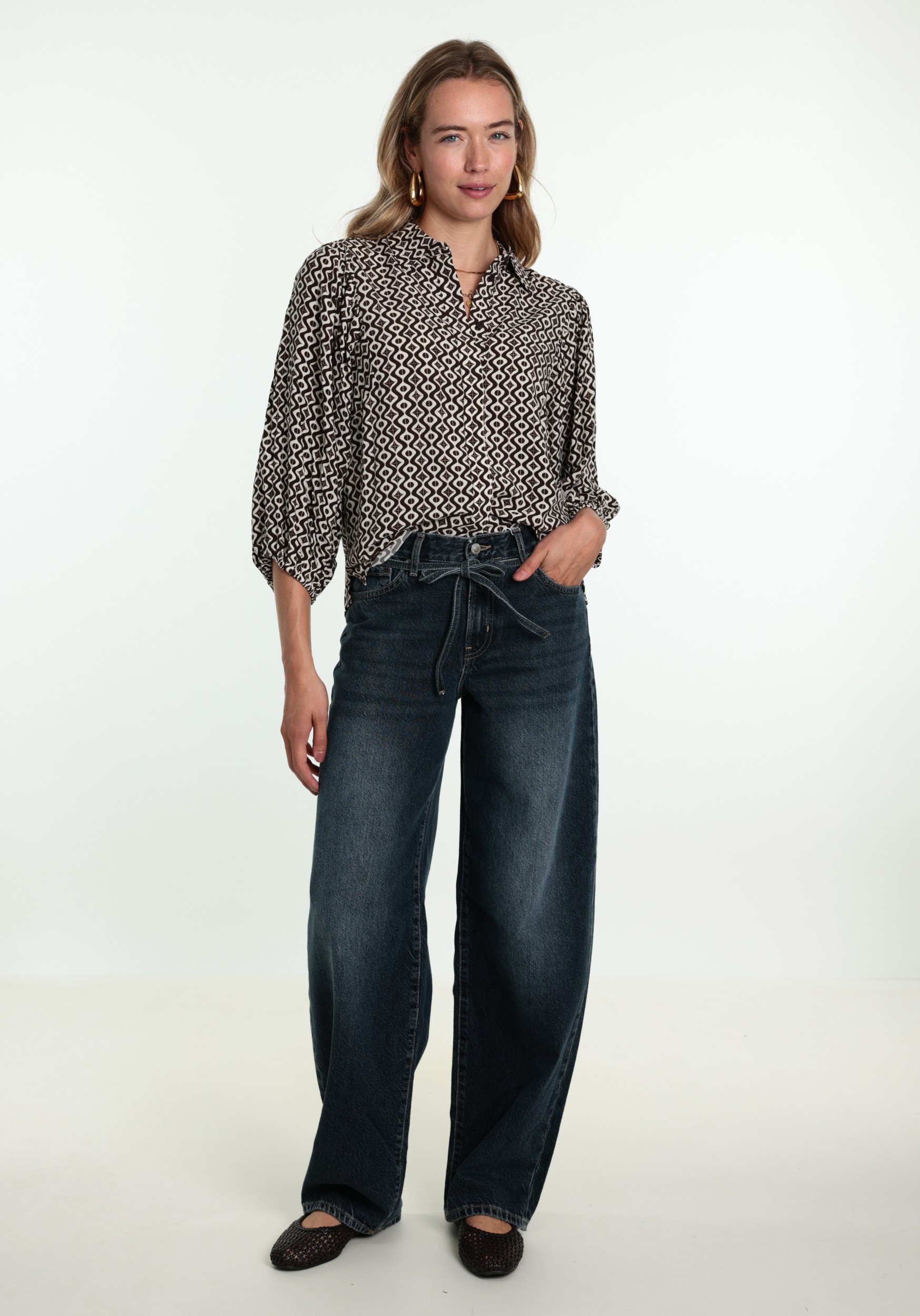 FREE|QUENT Blouse Adney 211376 Donker bruin