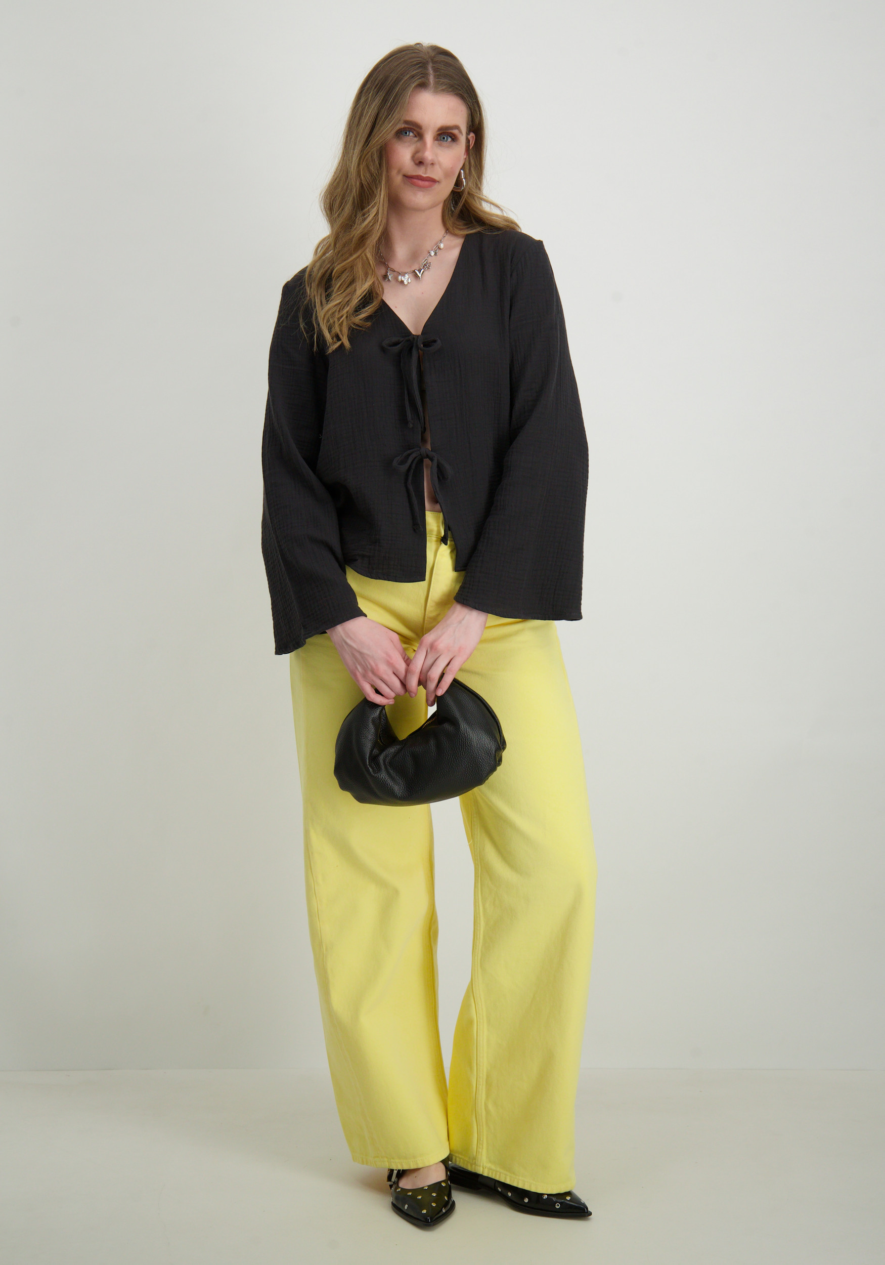 Jacqueline de jonge Blouse Theis 15341079 Zwart