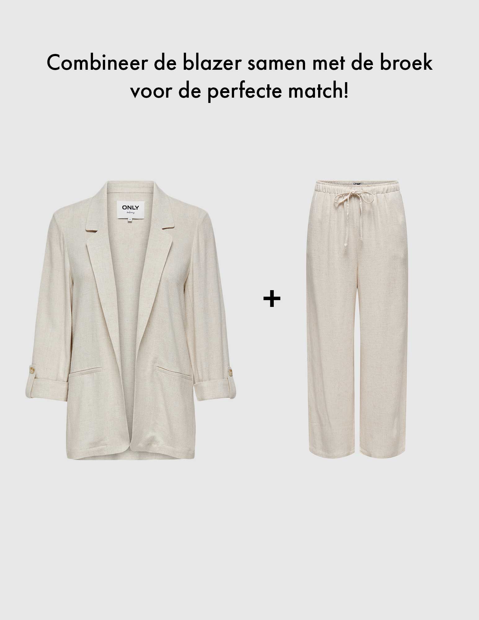 ONLY Broek Siesta 15322263 Beige