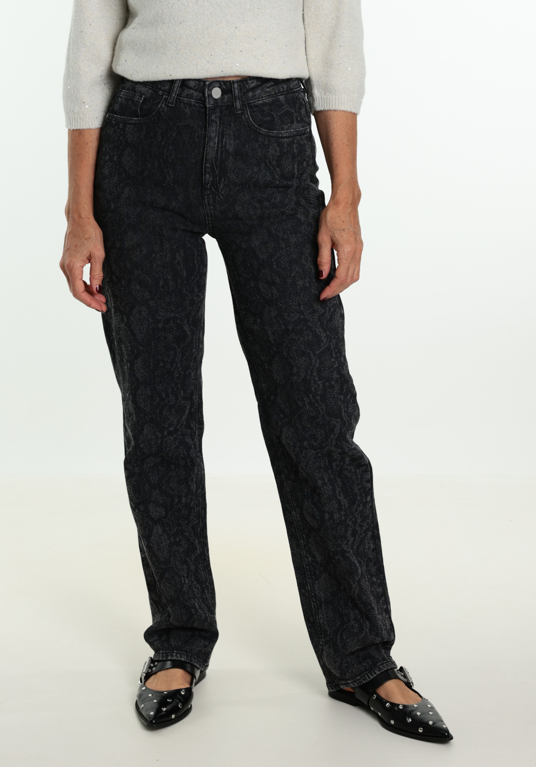 Vila Jeans Kelly 14117230 Donker Grijs