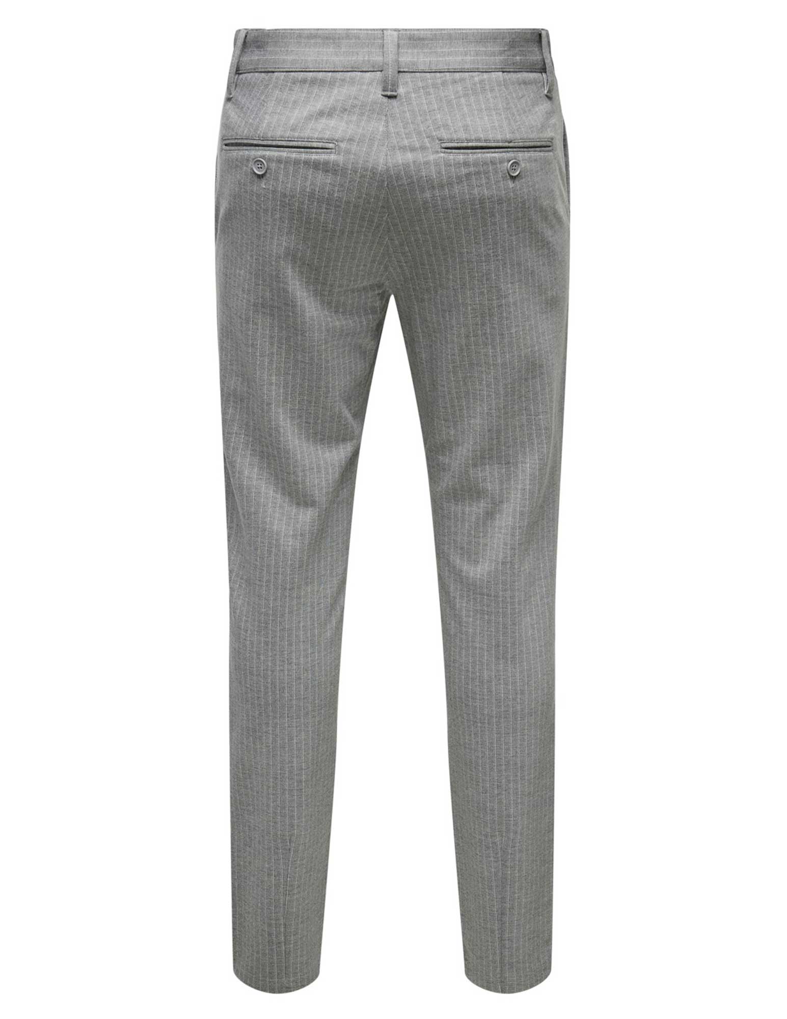 ONLY & SONS Mark Pants gestreept 22013727 Licht grijs