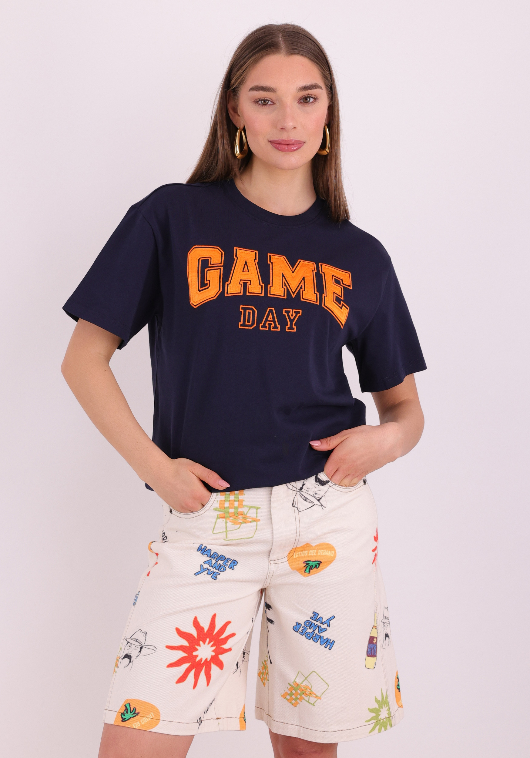 ONLY T-shirt Rikka 15364787 Donker blauw